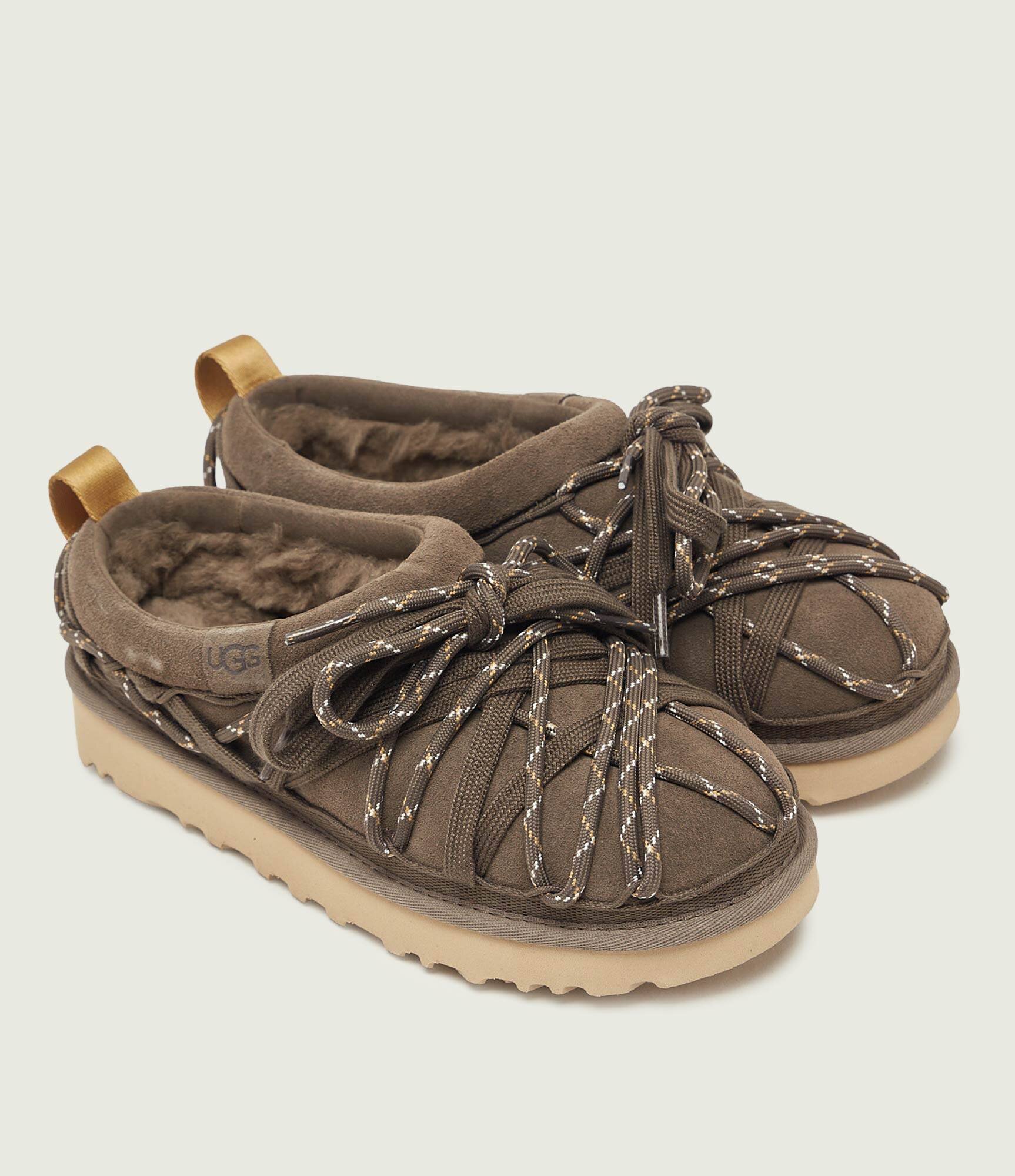 UGG Mules (încălțăminte) Tasman Lace | piele întoarsă (zamsz) | cu adaos de lână