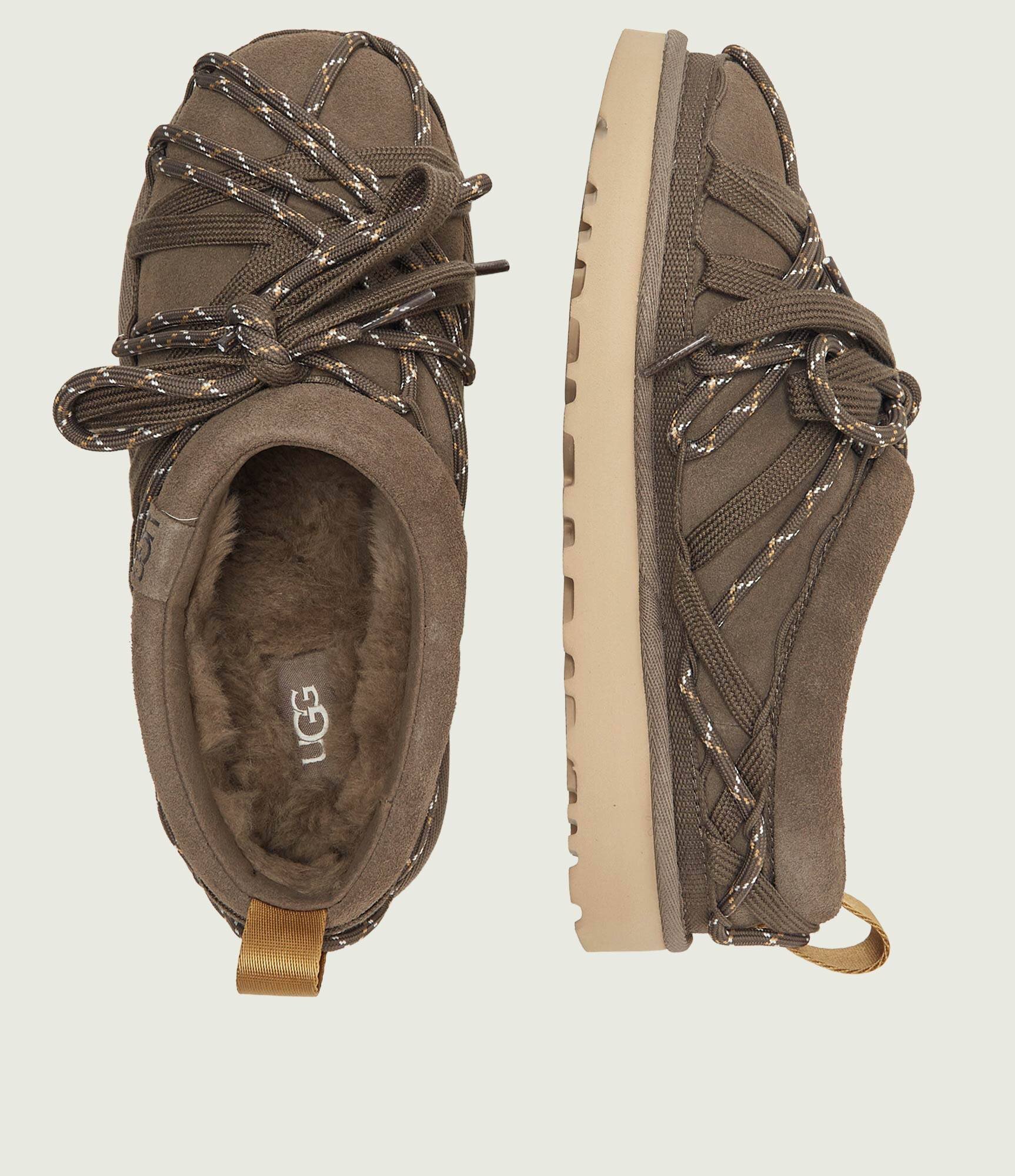 UGG Mules (încălțăminte) Tasman Lace | piele întoarsă (zamsz) | cu adaos de lână