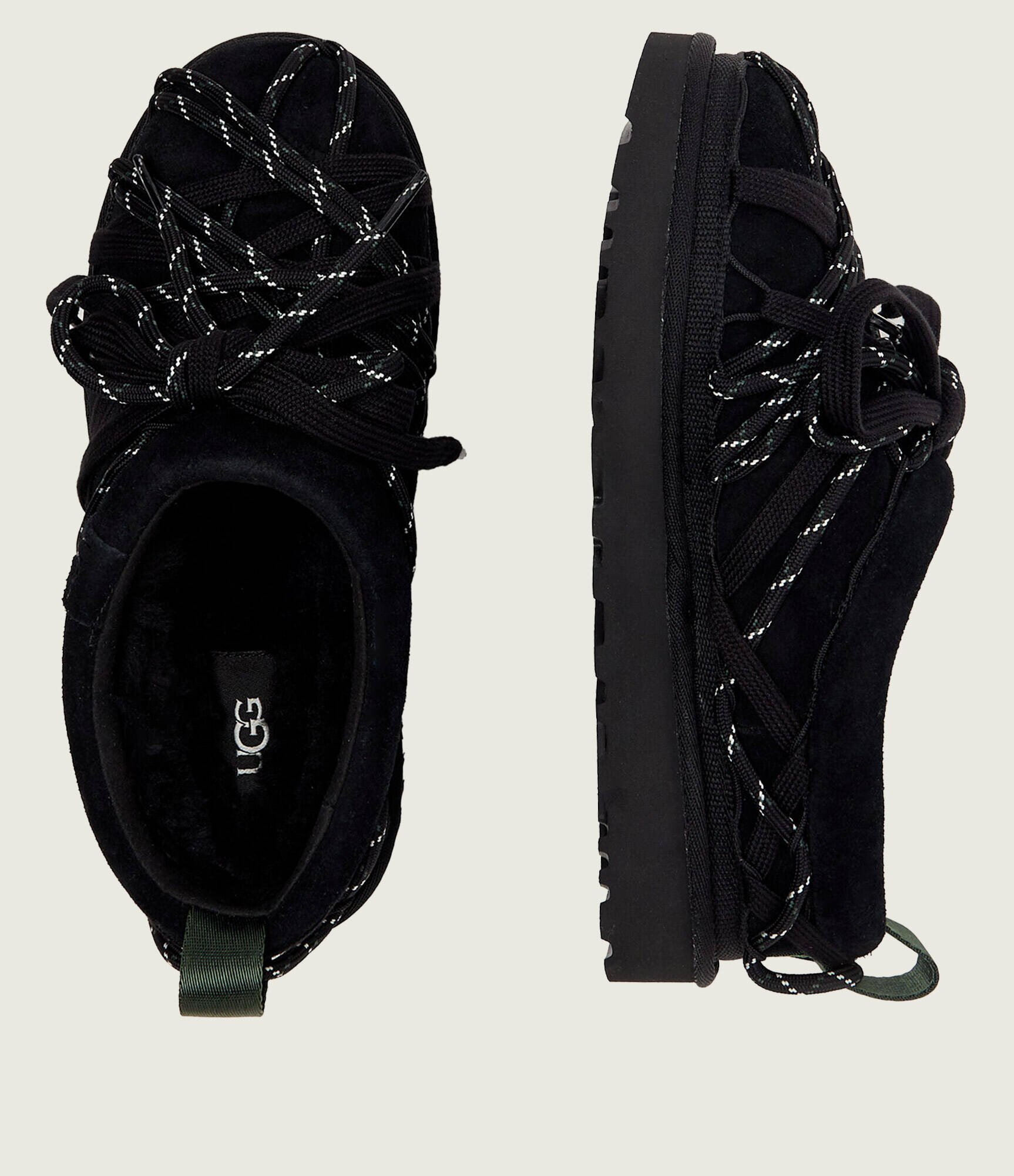UGG Mules (încălțăminte) Tasman Lace | piele întoarsă (zamsz) | cu adaos de lână