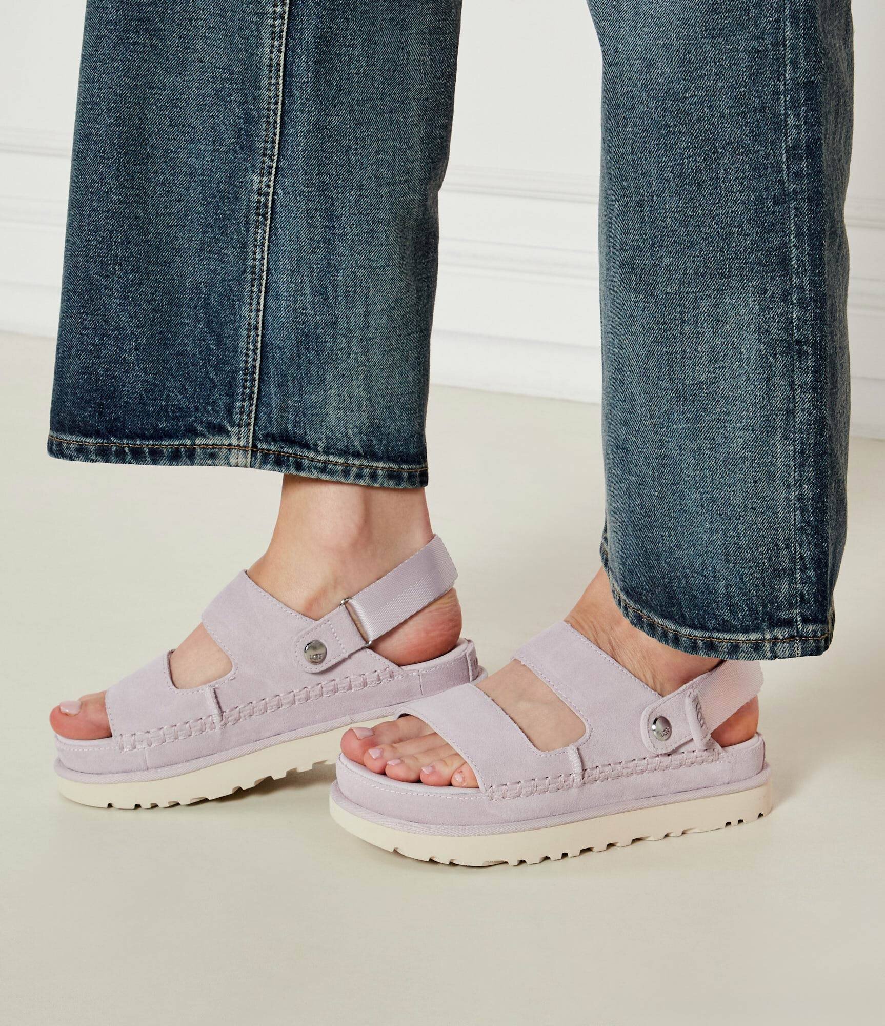 UGG Sandale W GoldenStar Glide | piele întoarsă