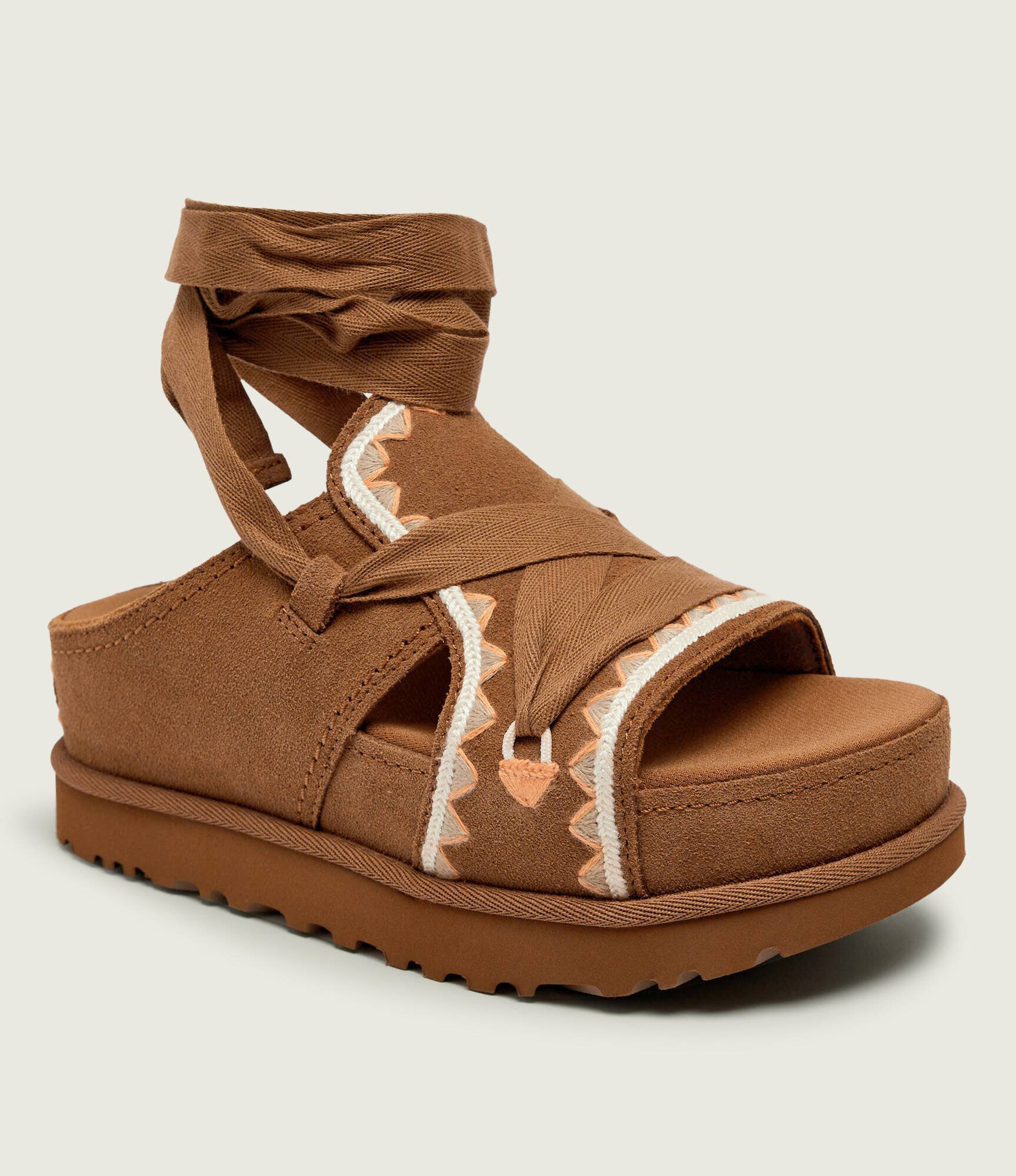 UGG Sandale W GOLDENSTAR HI ARTISTITCH | piele întoarsă