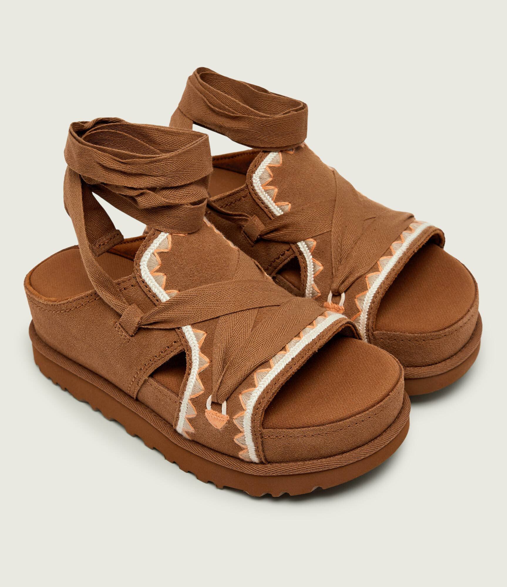 UGG Sandale W GOLDENSTAR HI ARTISTITCH | piele întoarsă