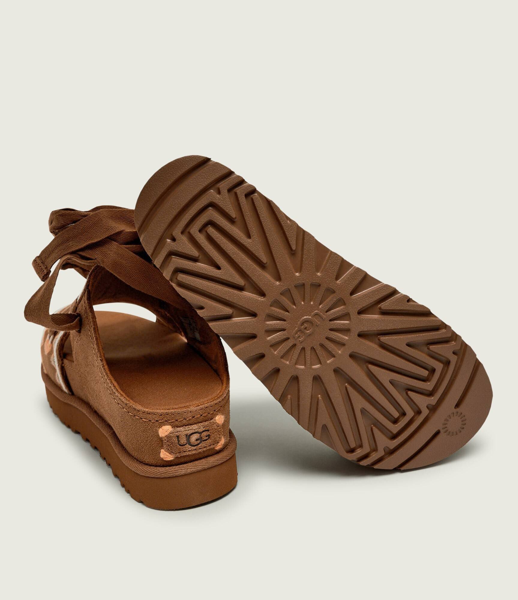 UGG Sandale W GOLDENSTAR HI ARTISTITCH | piele întoarsă