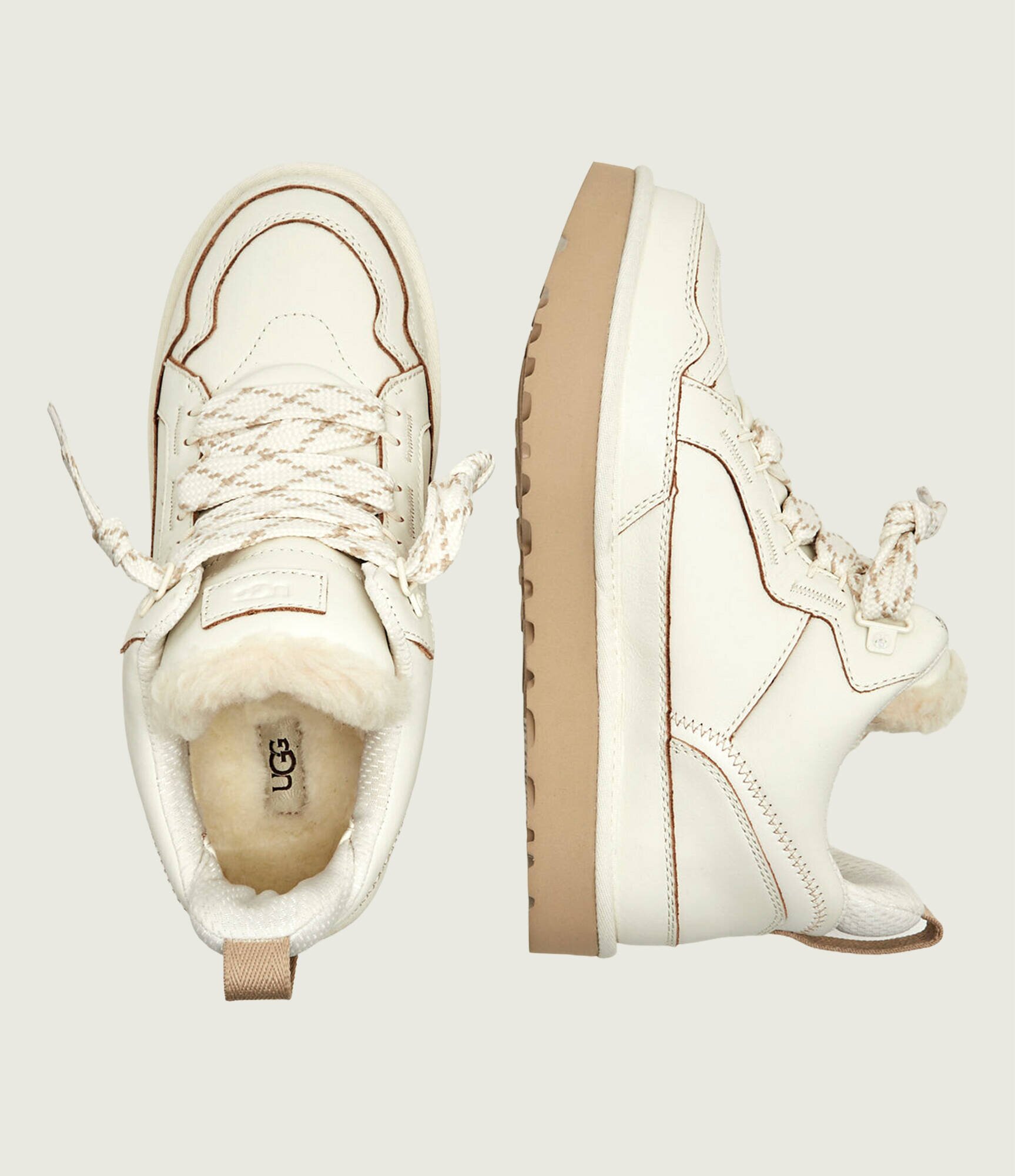 UGG Teniși din piele M Lowmel Contrast | shearling