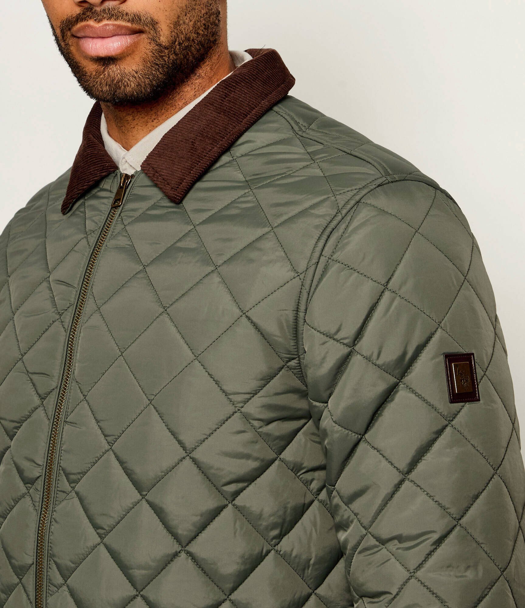 US Polo Assn Geacă Diamond Quilt | regular fit | catifea reiată