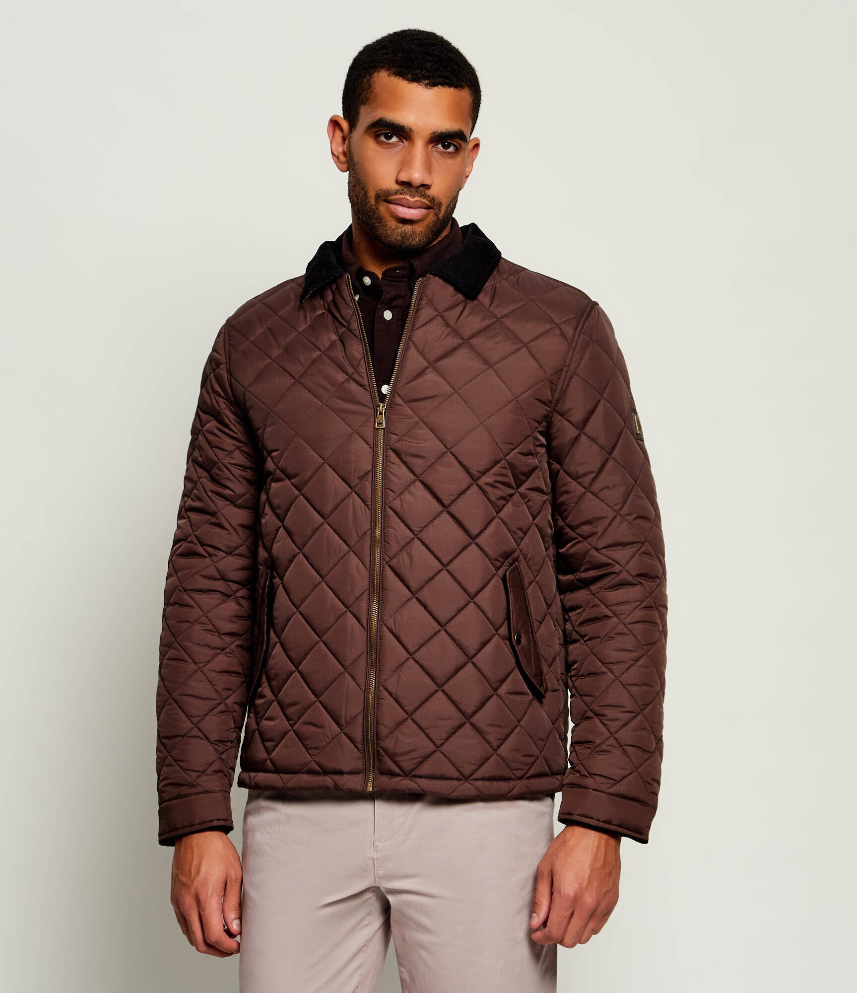 US Polo Assn Geacă Diamond Quilt | regular fit | catifea reiată