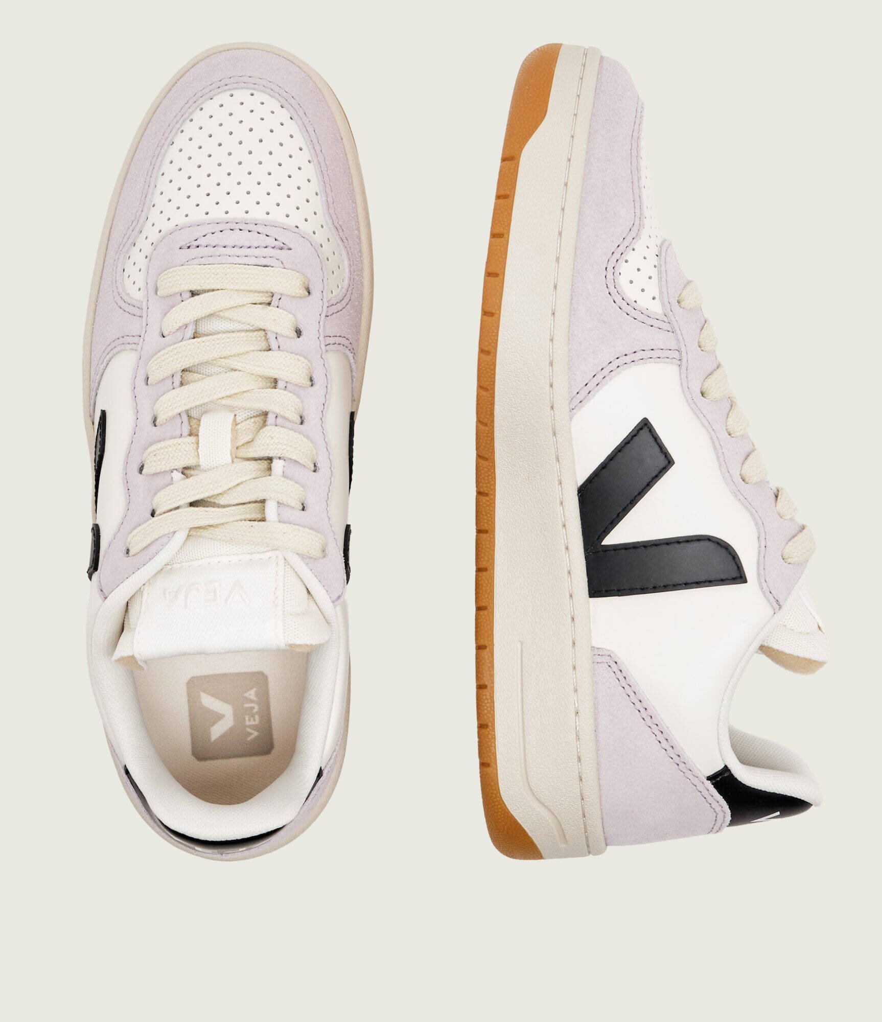 Veja Sneakers V-10 cu adaos de piele