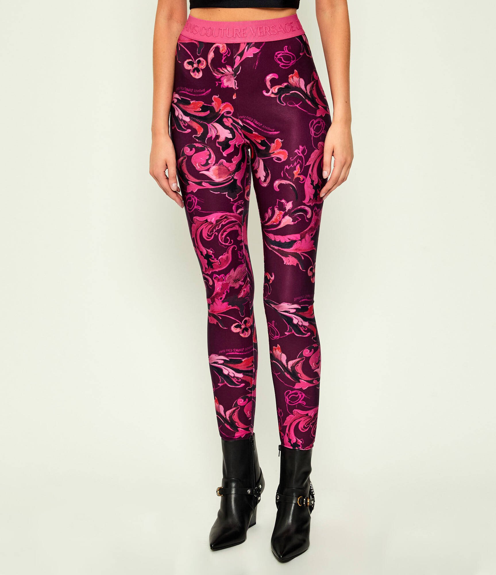 Versace Jeans Couture Colanți BAROCCO PORCELAIN | Skinny fit