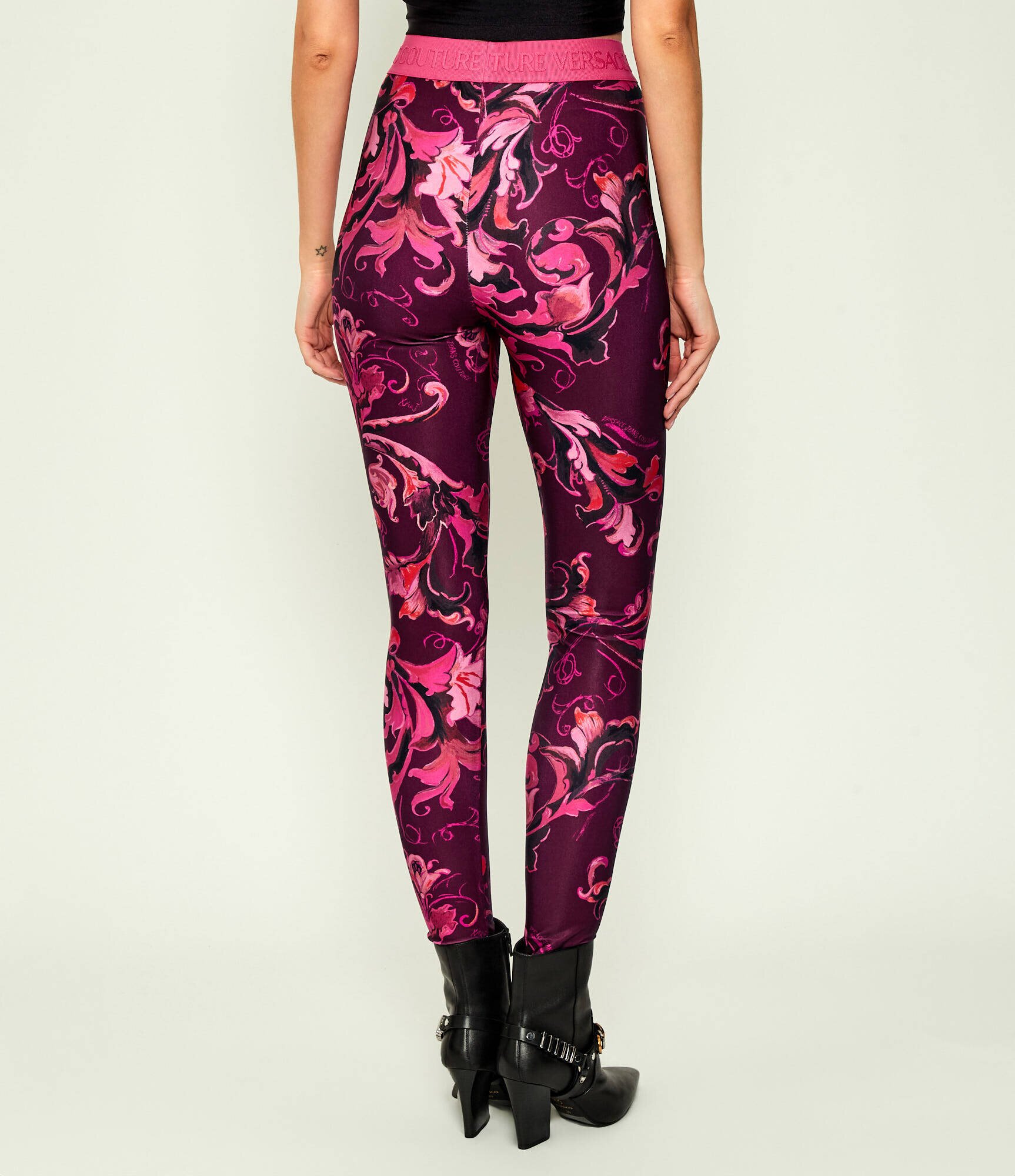 Versace Jeans Couture Colanți BAROCCO PORCELAIN | Skinny fit