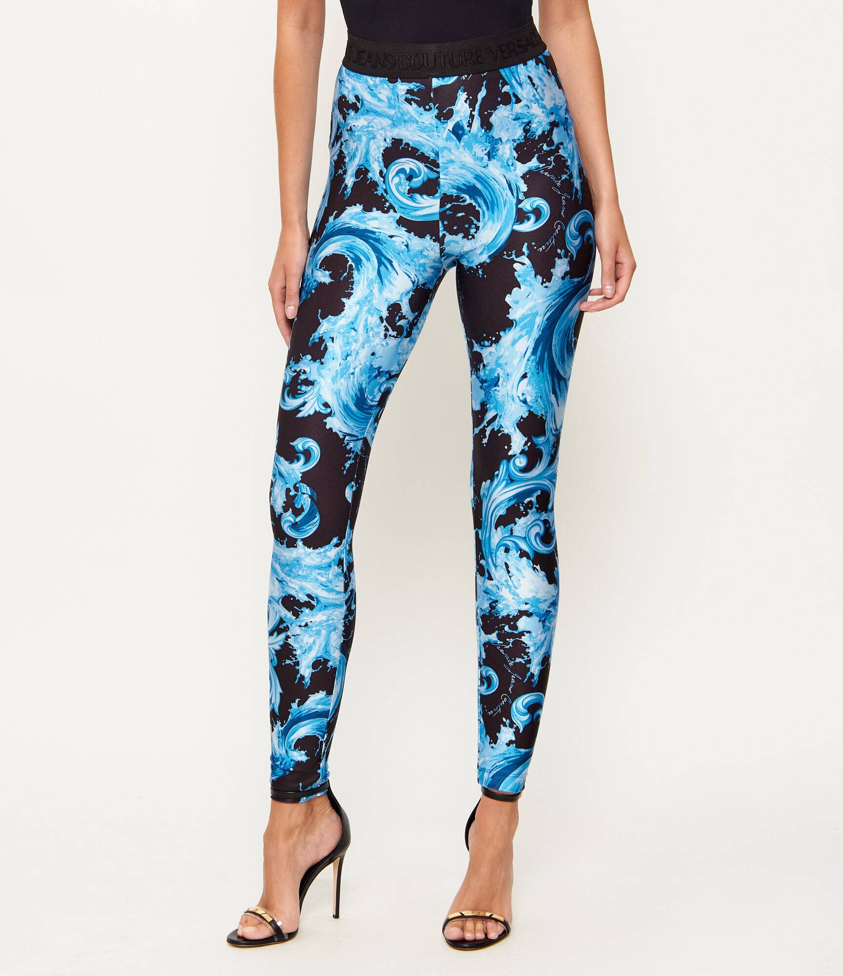 Versace Jeans Couture Colanți Barocco Wave| Skinny fit