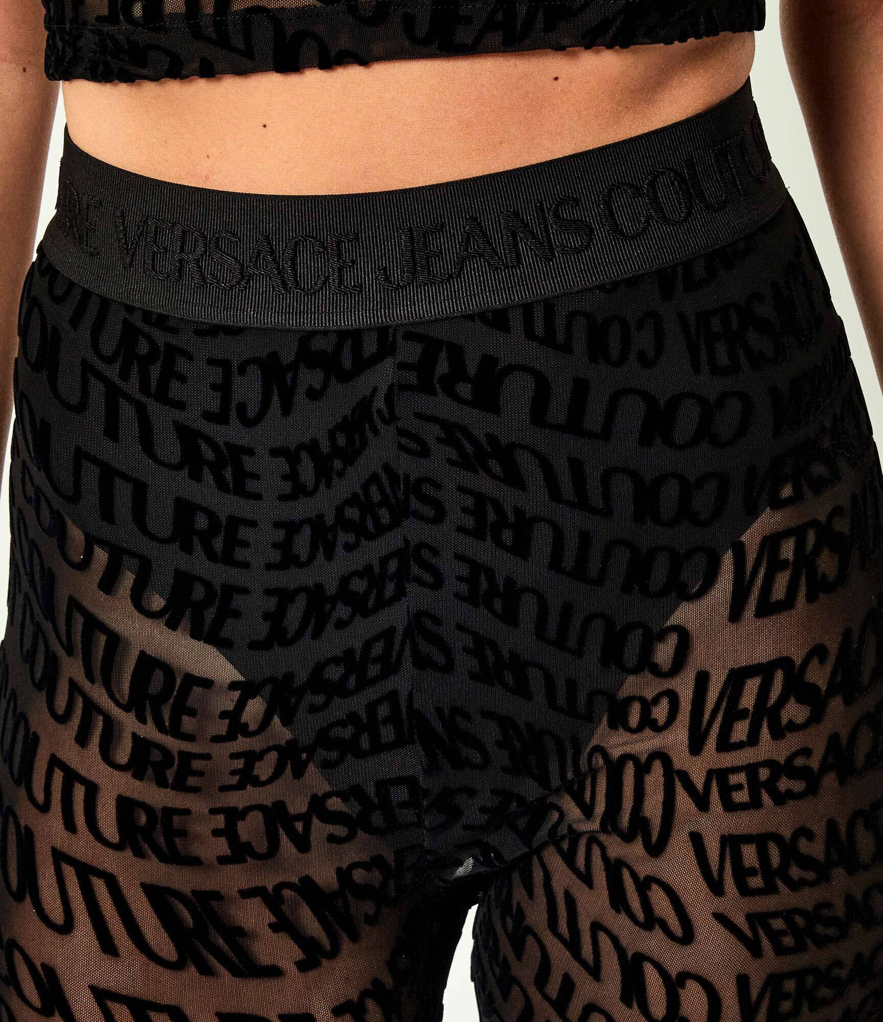 Versace Jeans Couture Colanți TULLE FLOCK LIQUIFY | Slim Fit