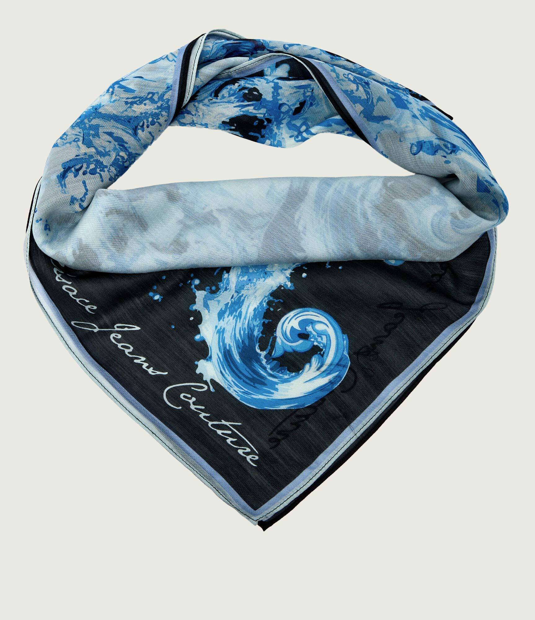 Versace Jeans Couture De lână eșarfă cu adaos de mătase