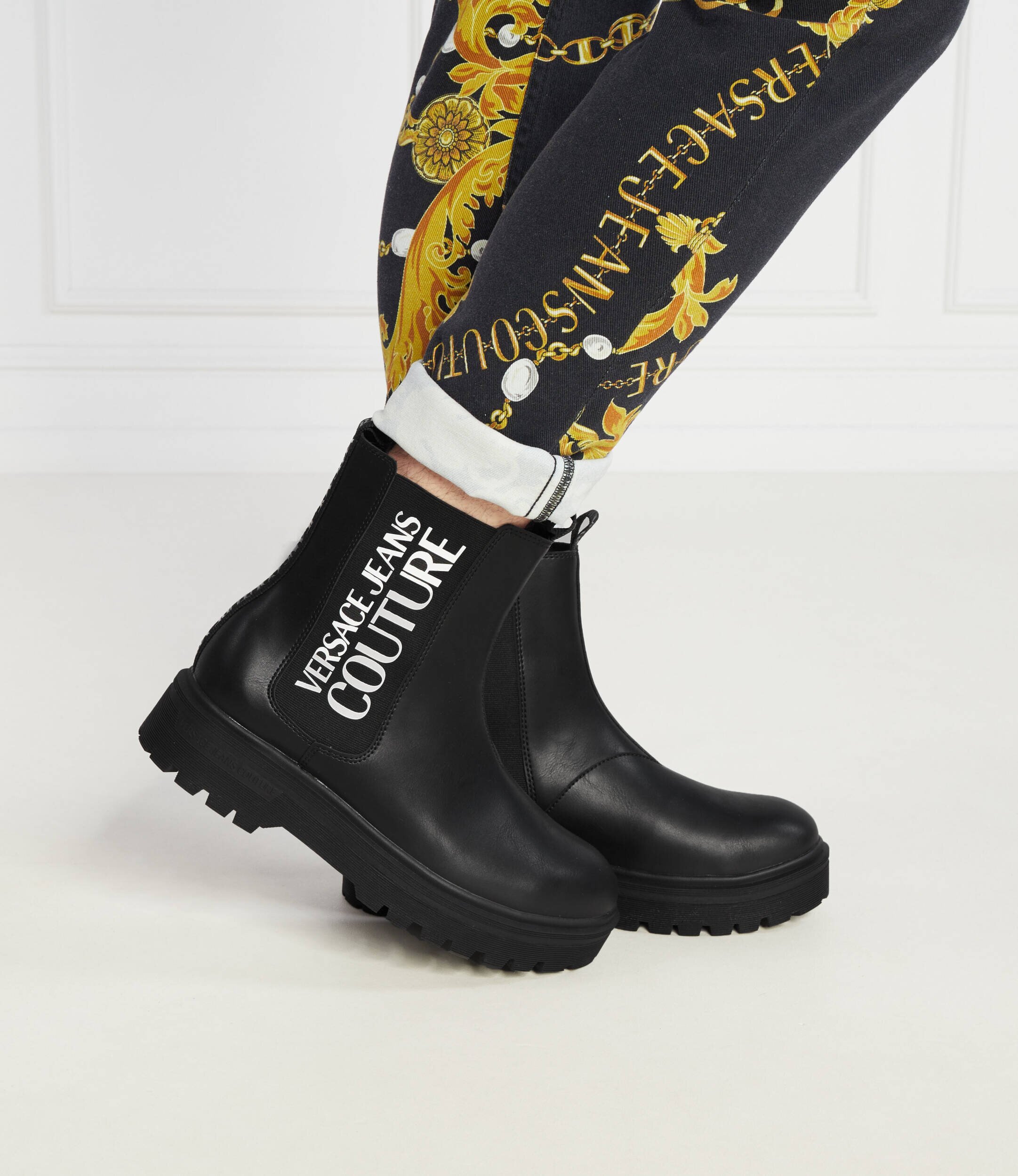 Versace Jeans Couture De piele ghete chelsea