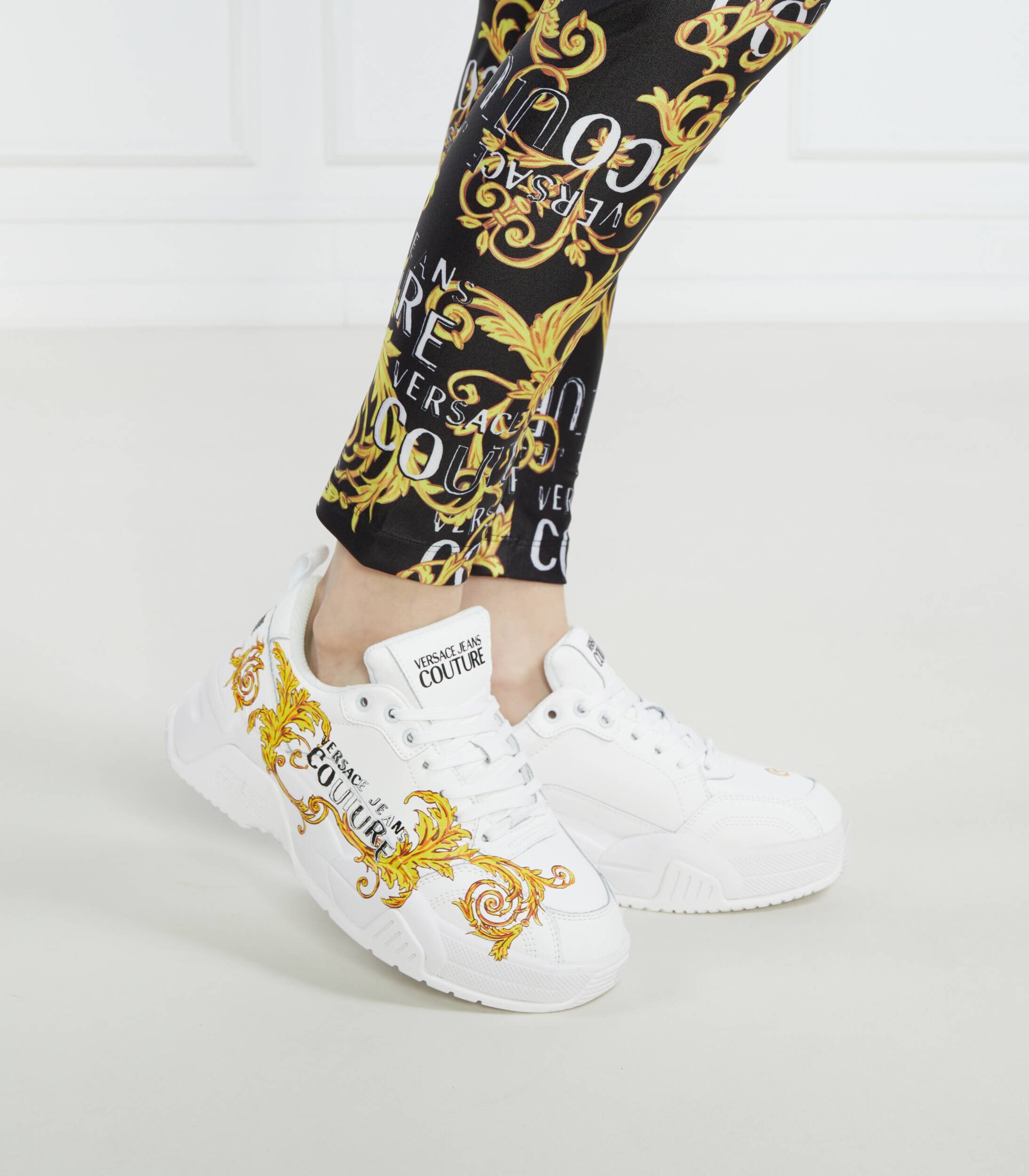 Versace Jeans Couture De piele sneakers