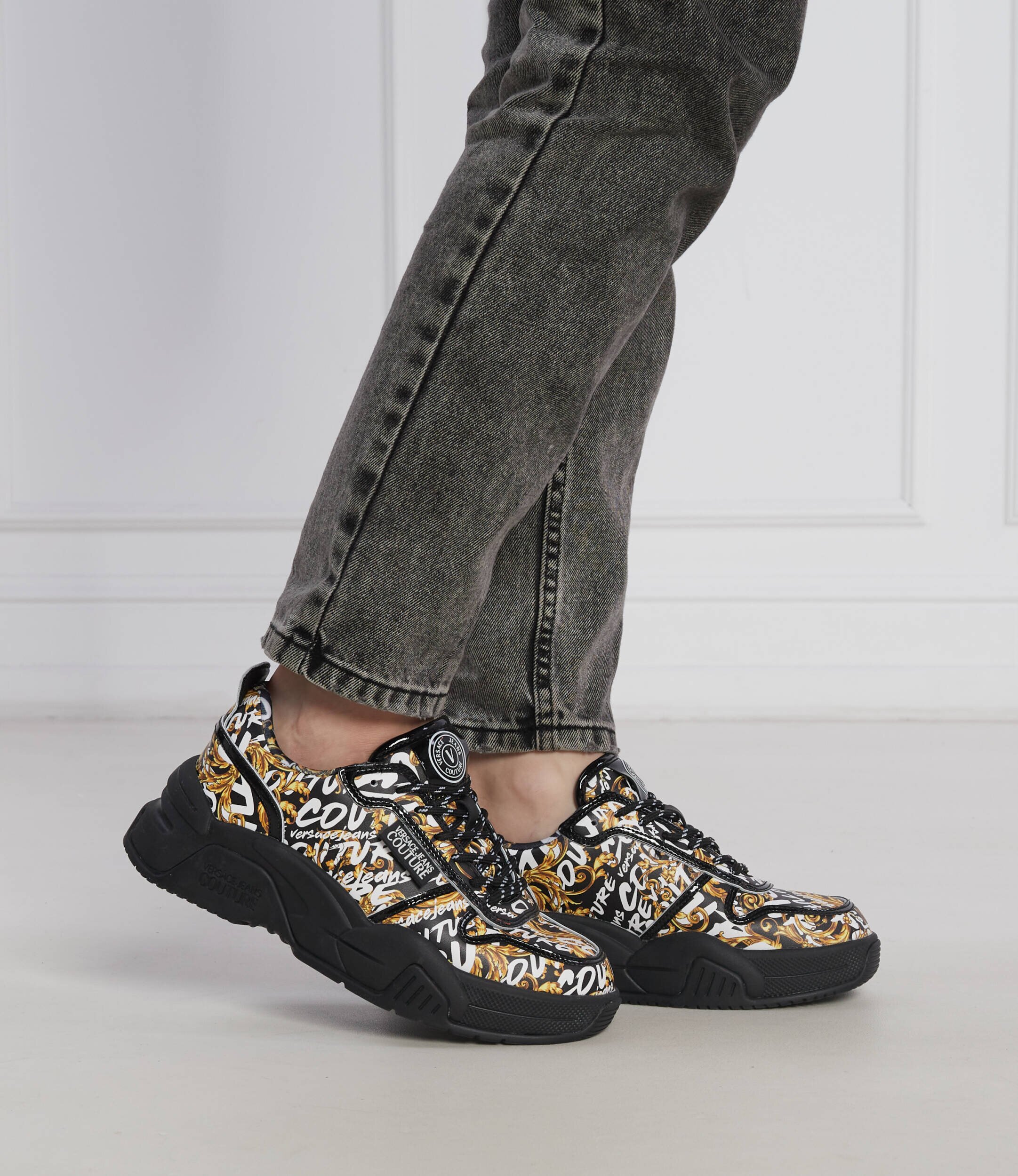 Versace Jeans Couture De piele sneakers