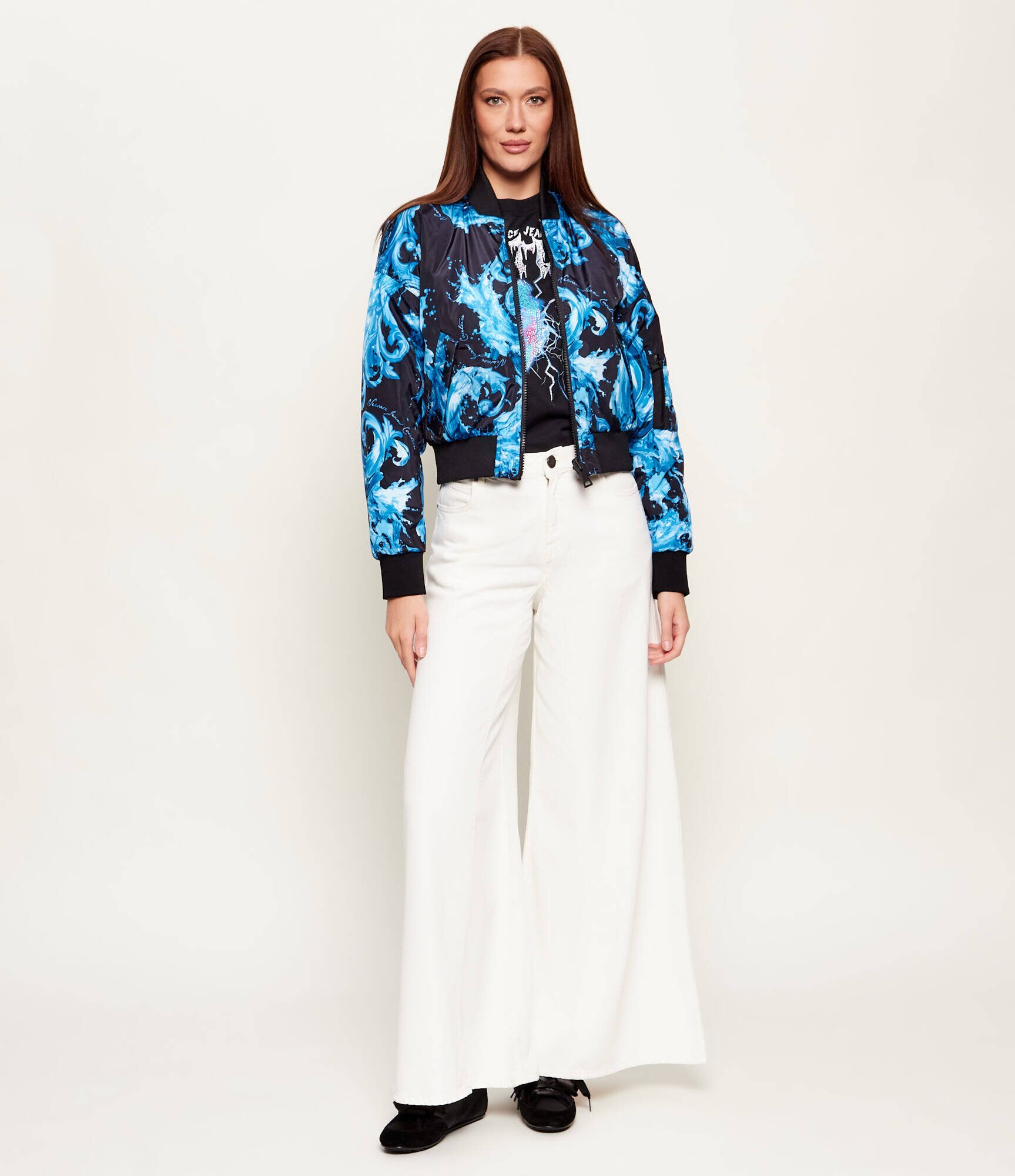 Versace Jeans Couture Geacă cu două fețe bomber BAROCCO ALL. | Cropped Fit