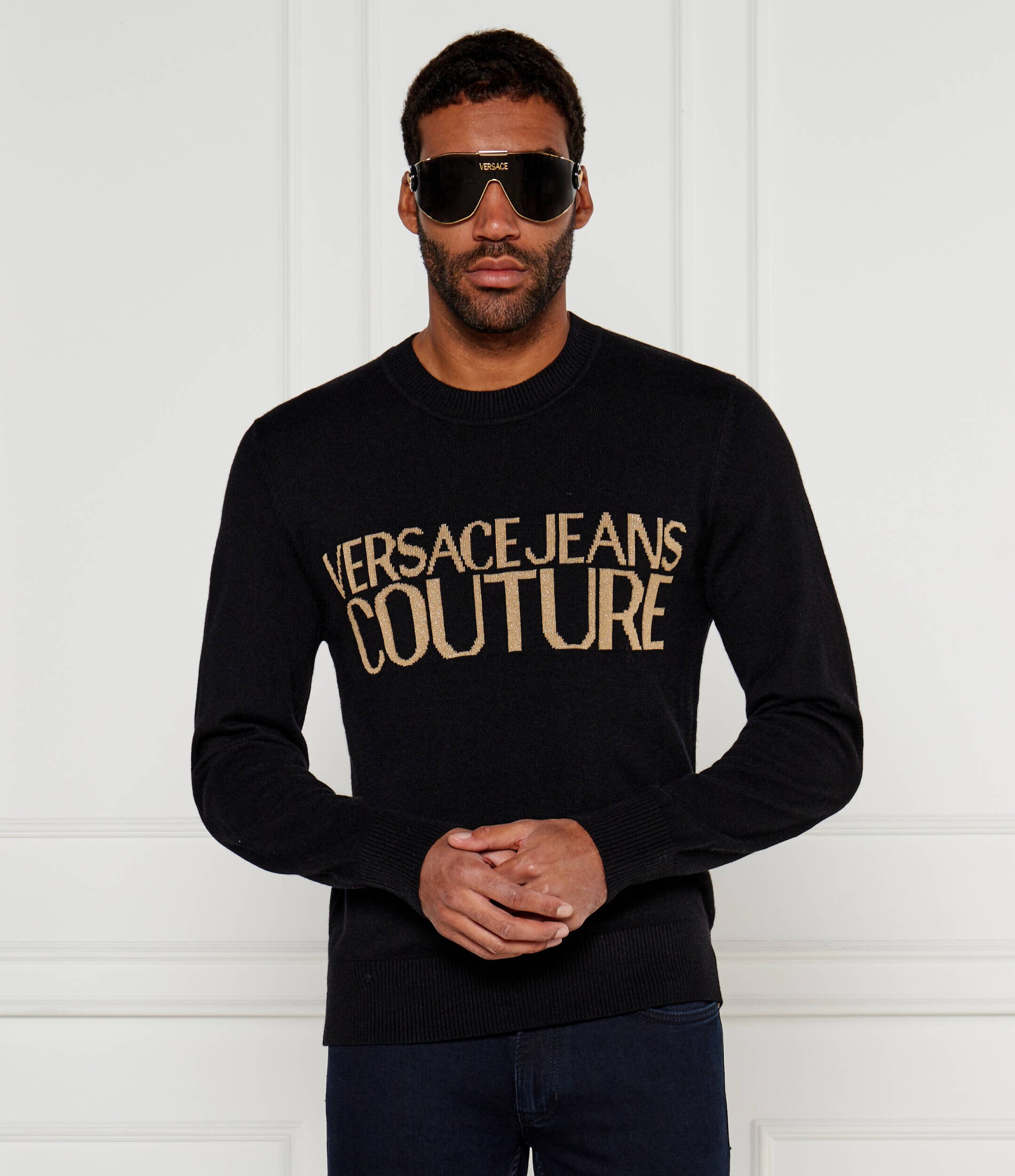 Versace Jeans Couture Pulover | Regular Fit cu adaos de lână și cașmir