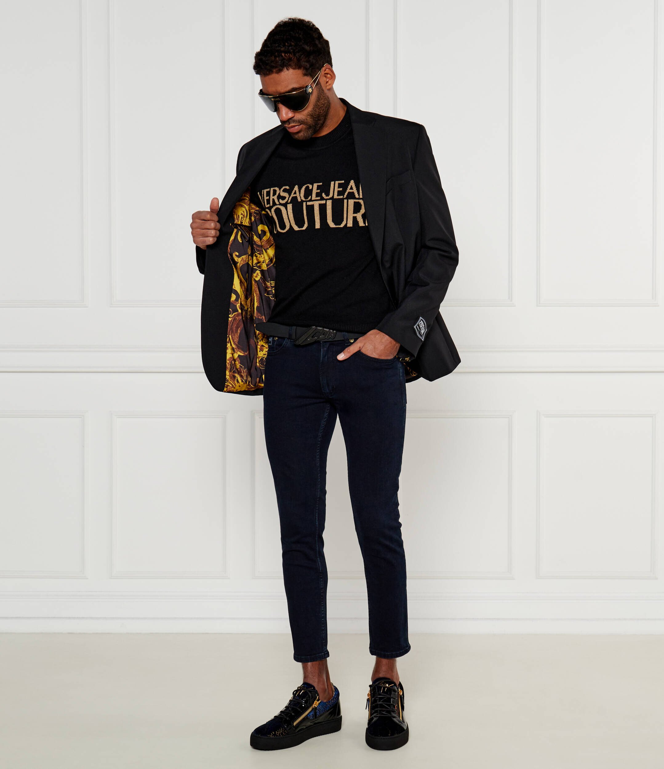Versace Jeans Couture Pulover | Regular Fit cu adaos de lână și cașmir