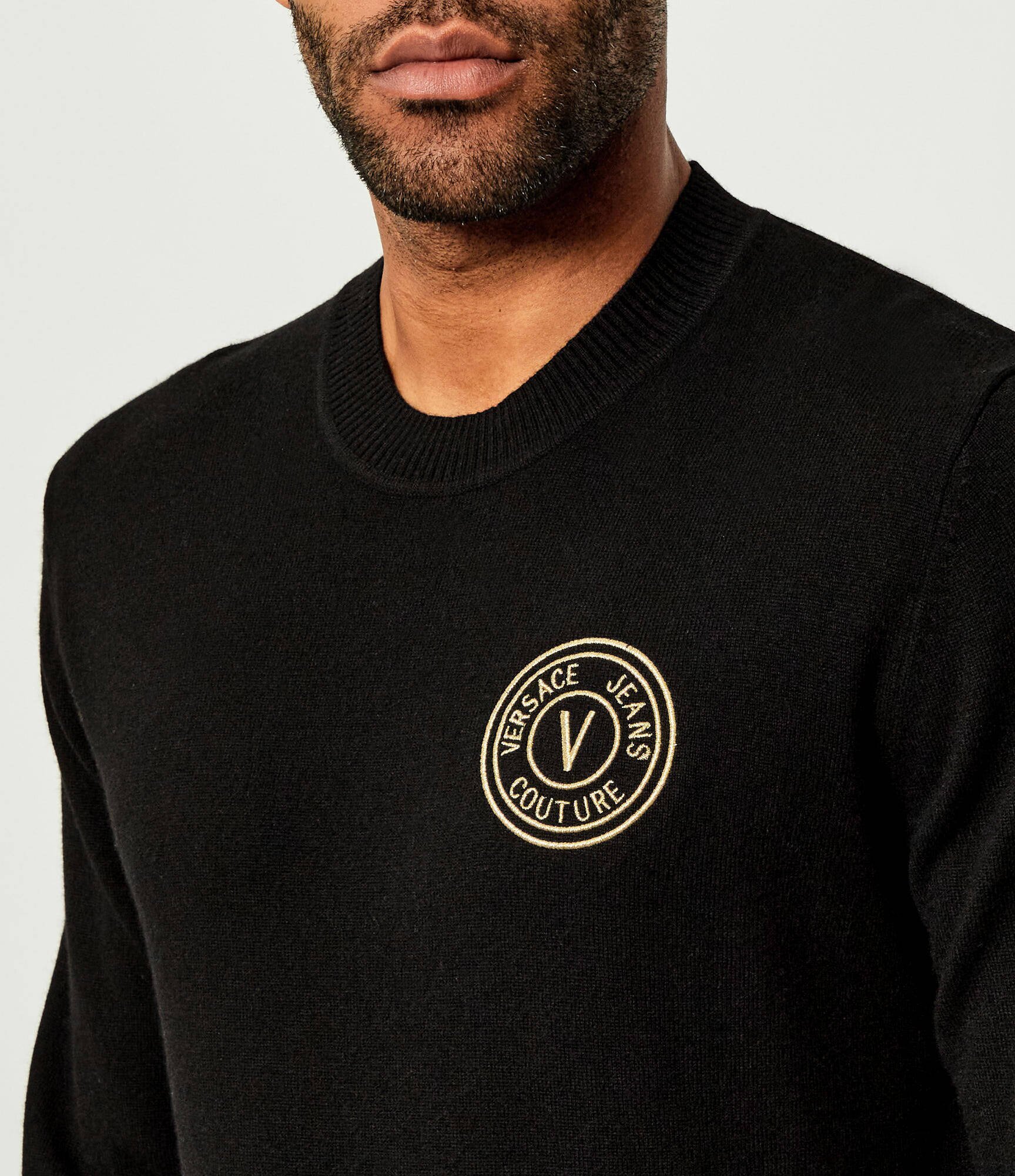 Versace Jeans Couture Pulover | Slim Fit cu adaos de lână și cașmir