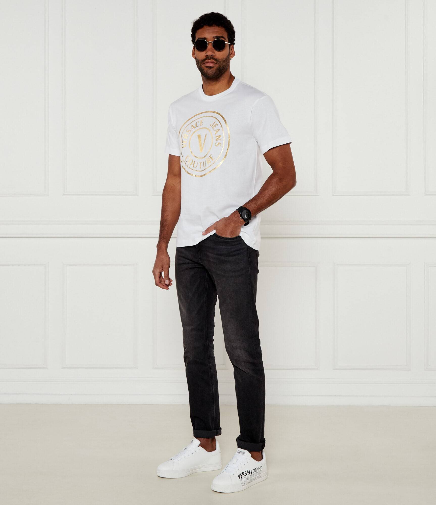 Versace Jeans Couture Sneakers cu adaos de piele
