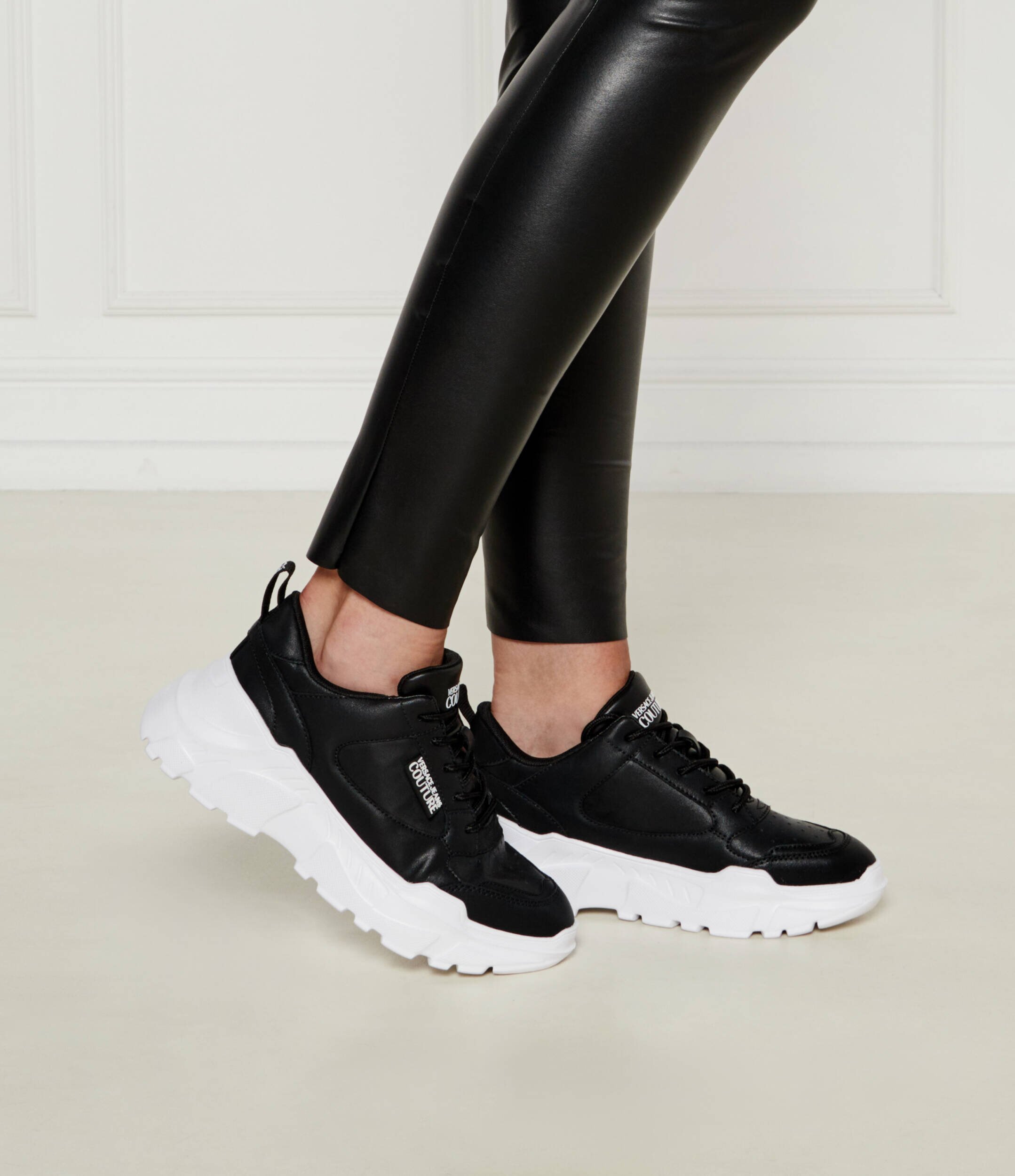 Versace Jeans Couture Sneakers cu adaos de piele