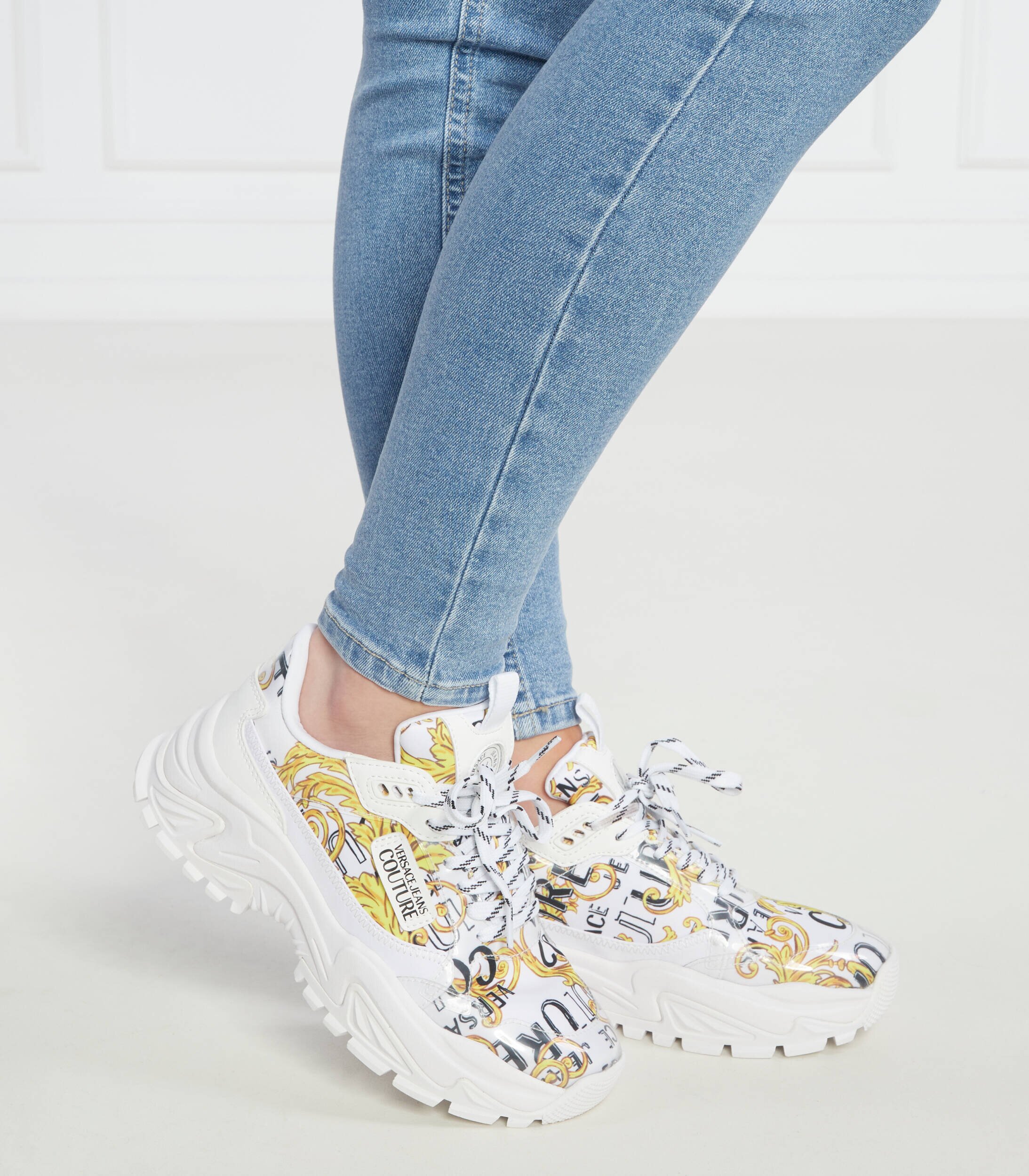 Versace Jeans Couture Sneakers cu adaos de piele