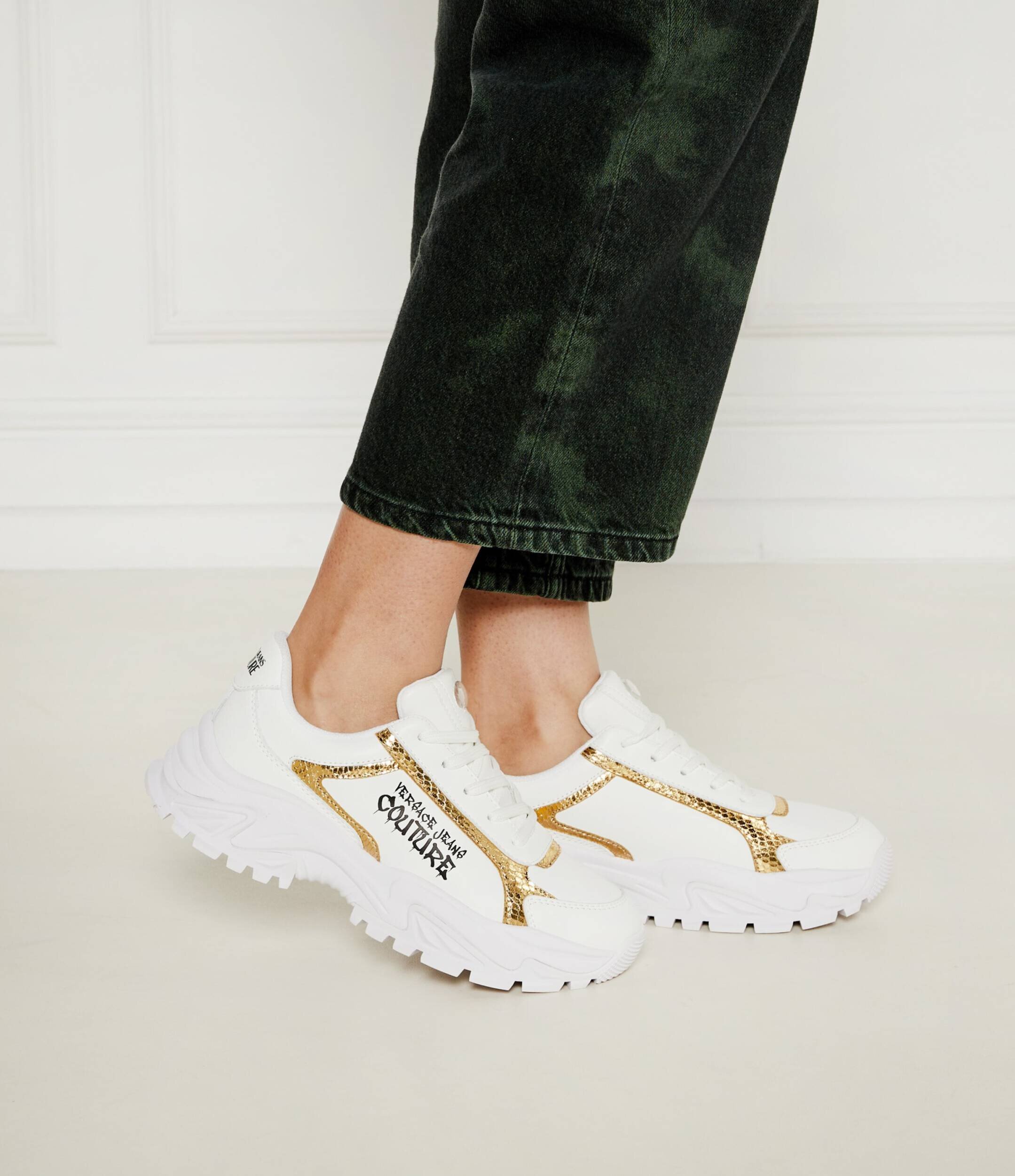 Versace Jeans Couture Sneakers cu adaos de piele