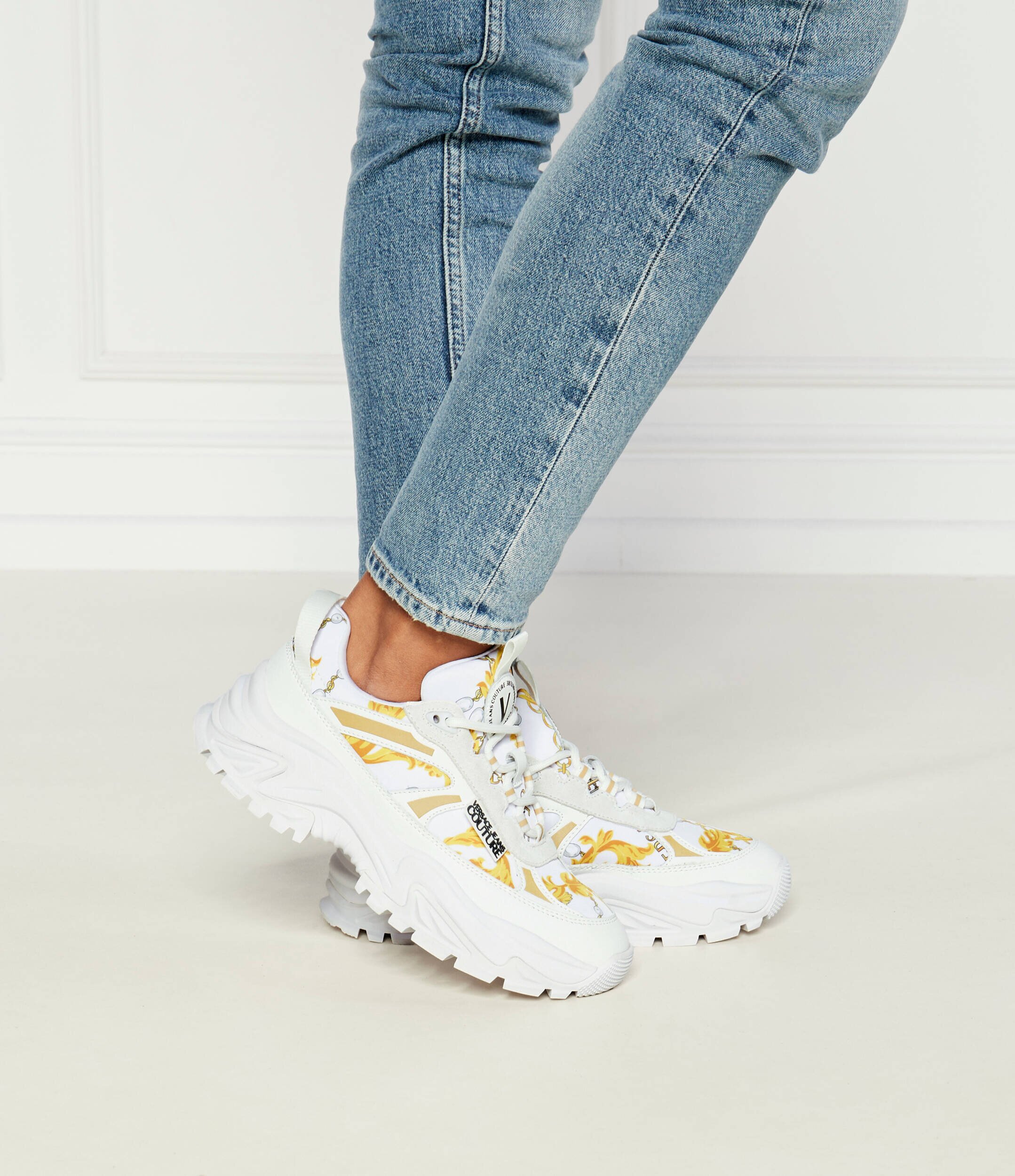Versace Jeans Couture Sneakers cu adaos de piele