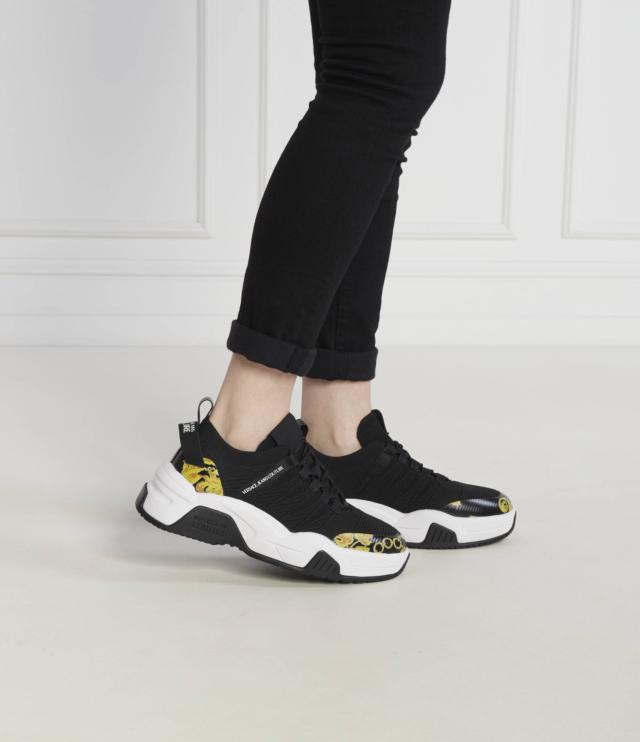 Versace Jeans Couture Sneakers cu adaos de piele
