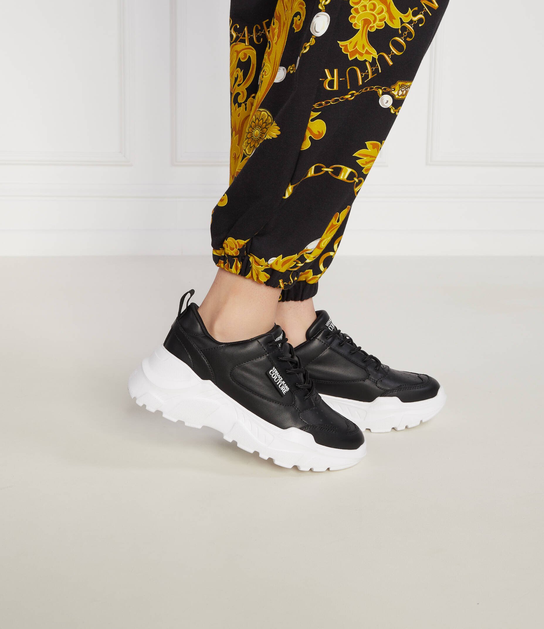 Versace Jeans Couture Sneakers cu adaos de piele