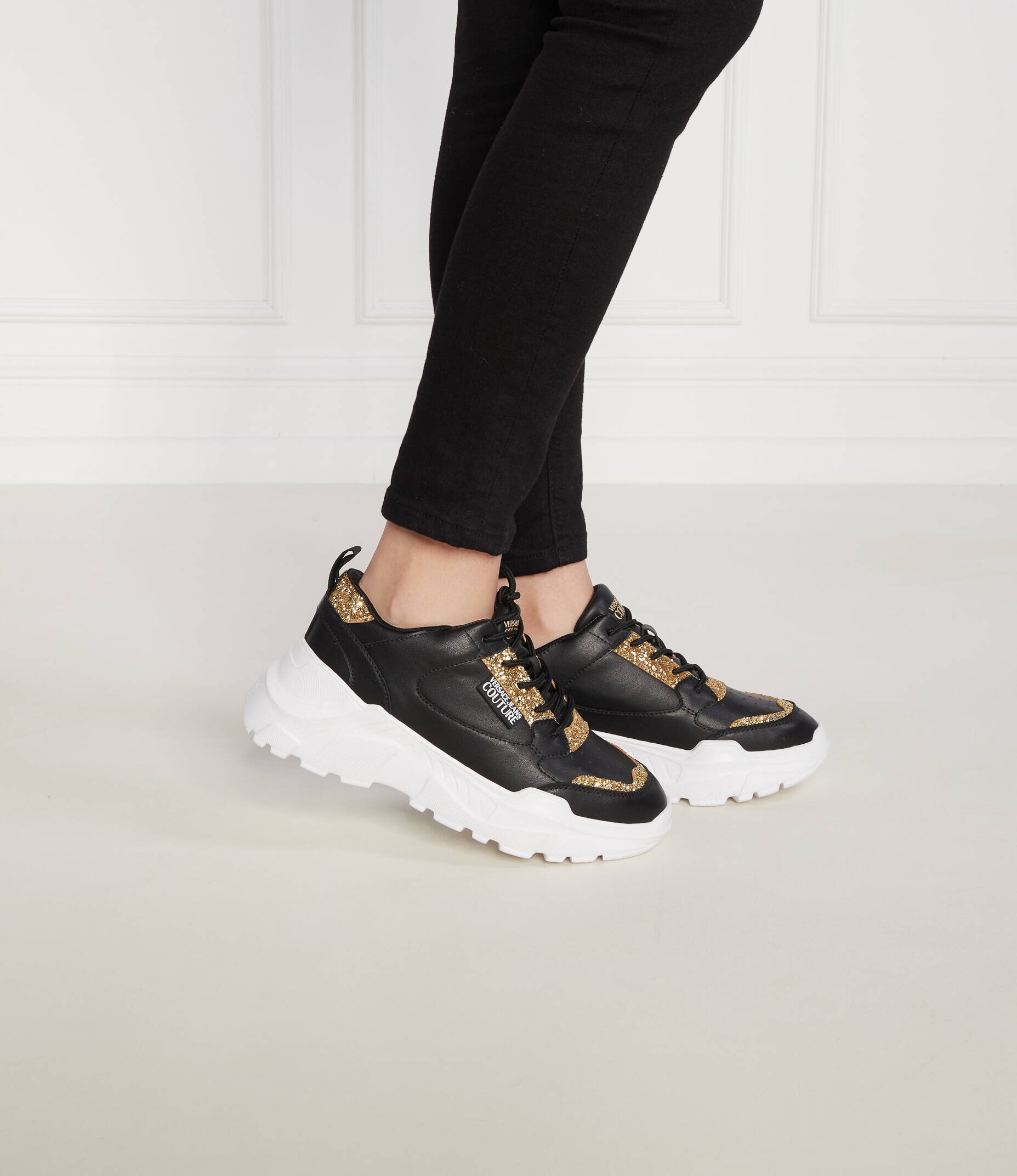 Versace Jeans Couture Sneakers cu adaos de piele