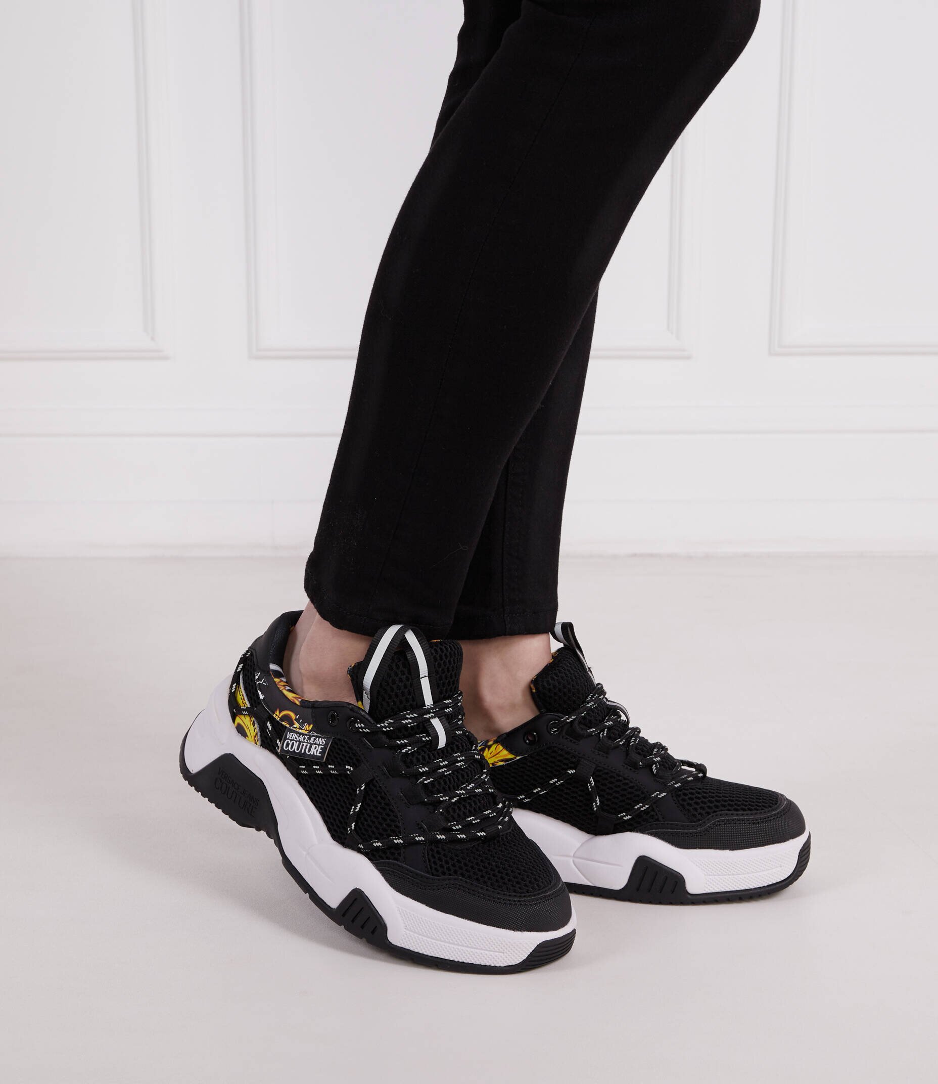 Versace Jeans Couture Sneakers cu adaos de piele