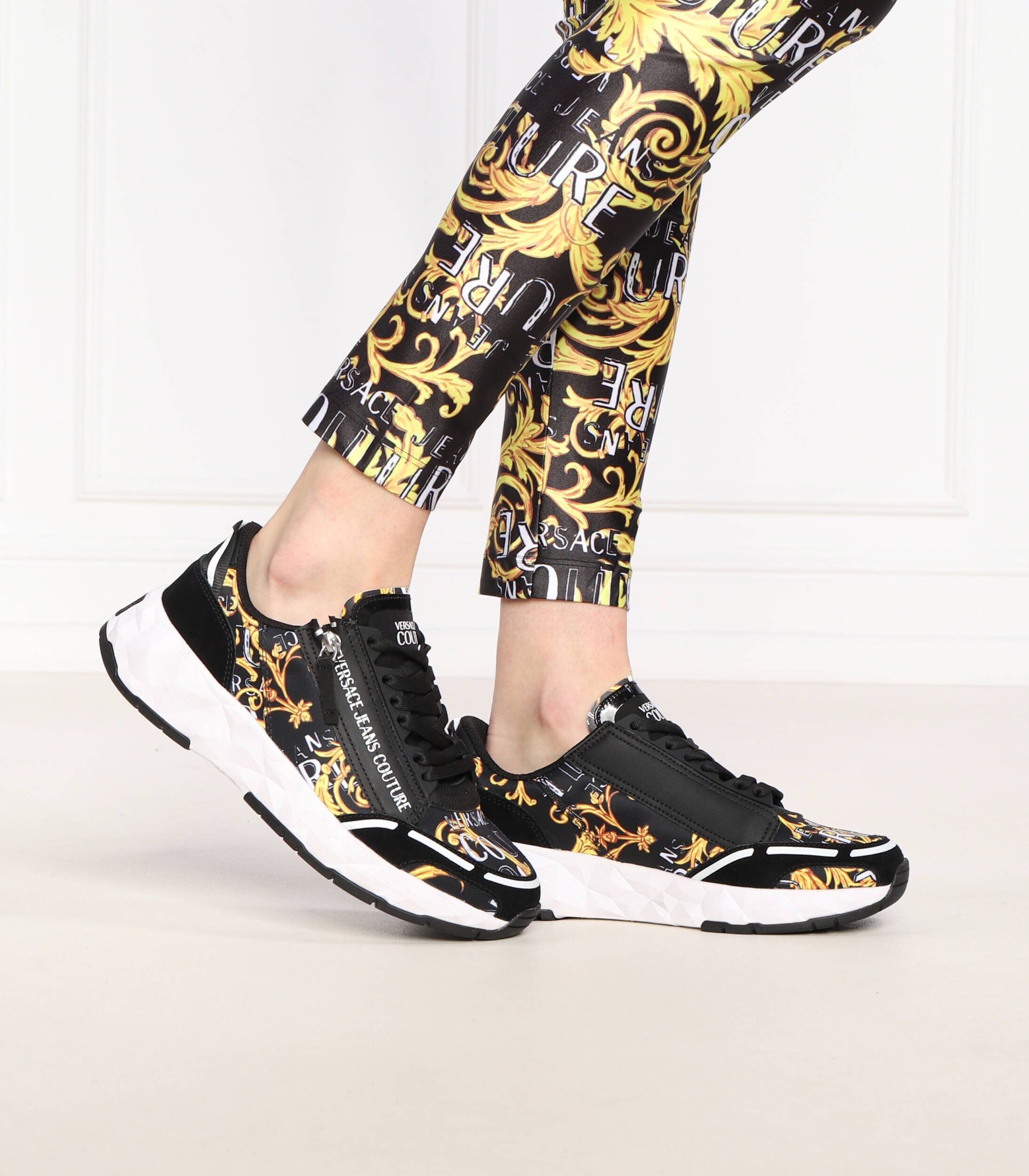 Versace Jeans Couture Sneakers cu adaos de piele