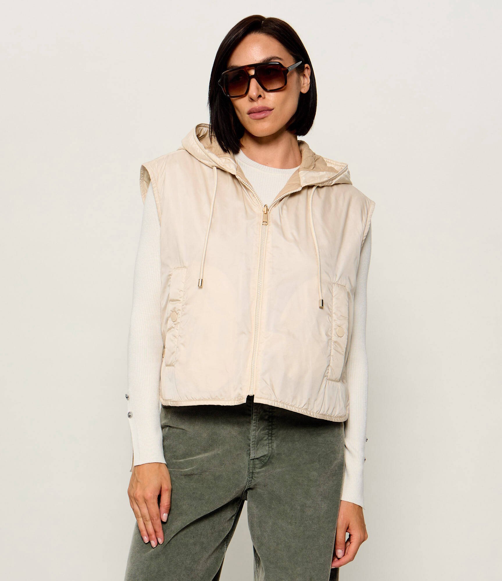 Weekend MaxMara Cu două fețe vestă Wkdaccenni | Loose fit cu adaos de lână