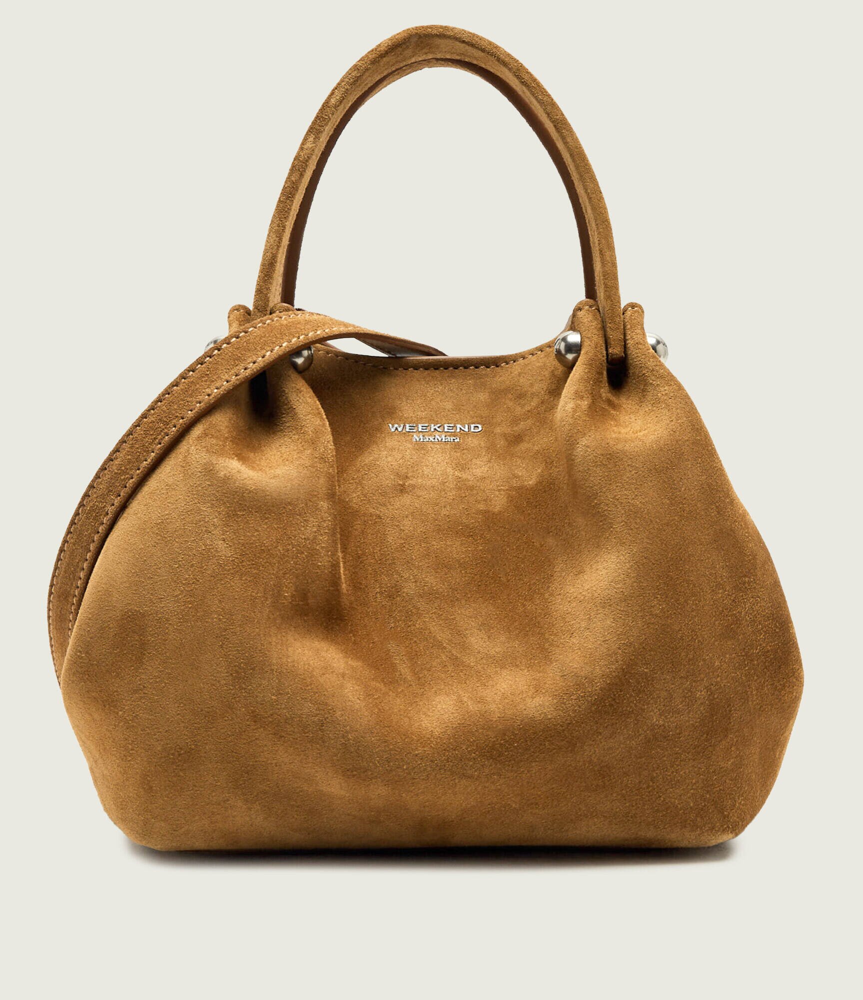 Weekend MaxMara Cufăr + borsetă Wkario | piele întoarsă