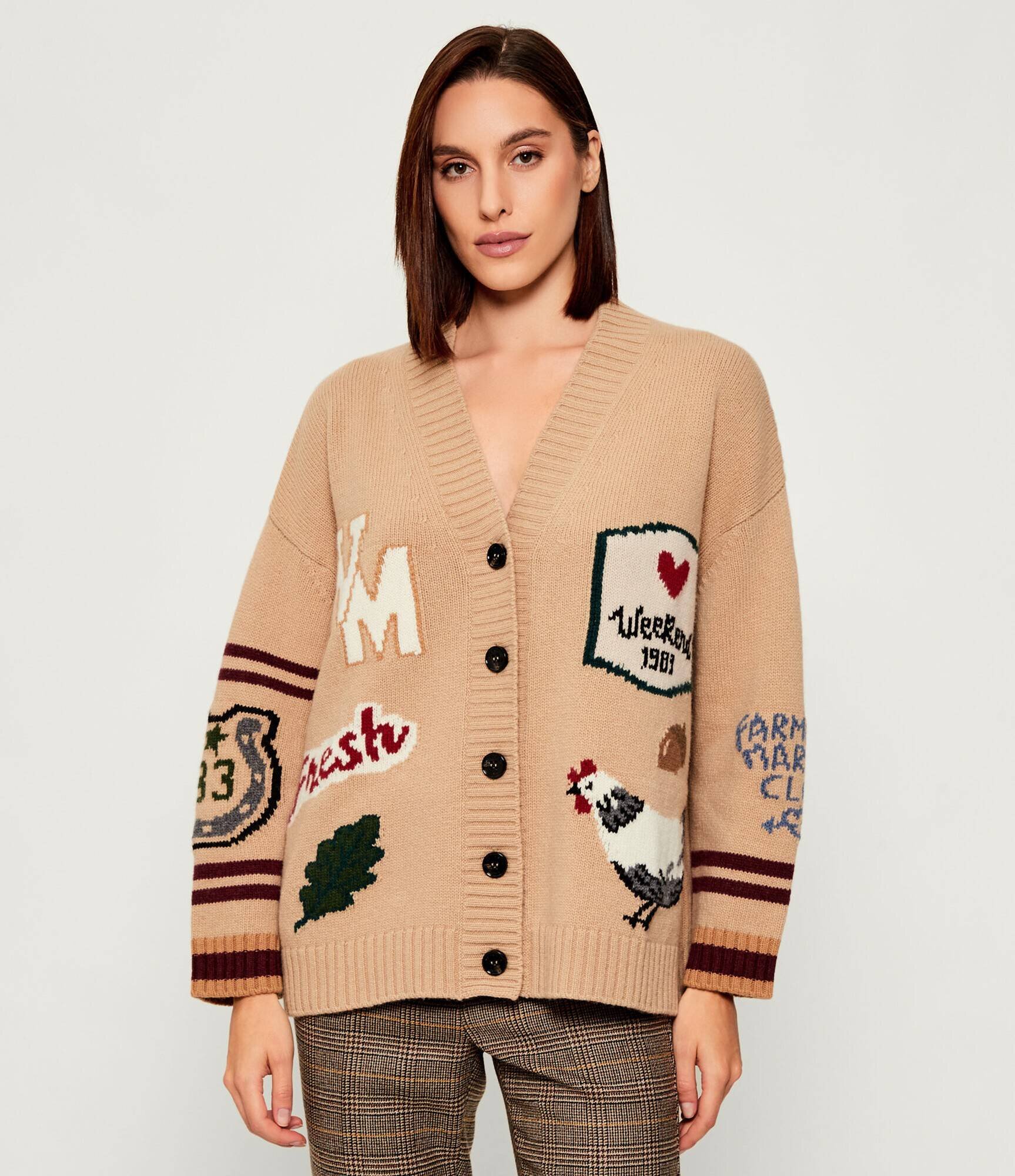 Weekend Max Mara De lână cardigan BELGIO | Oversize fit