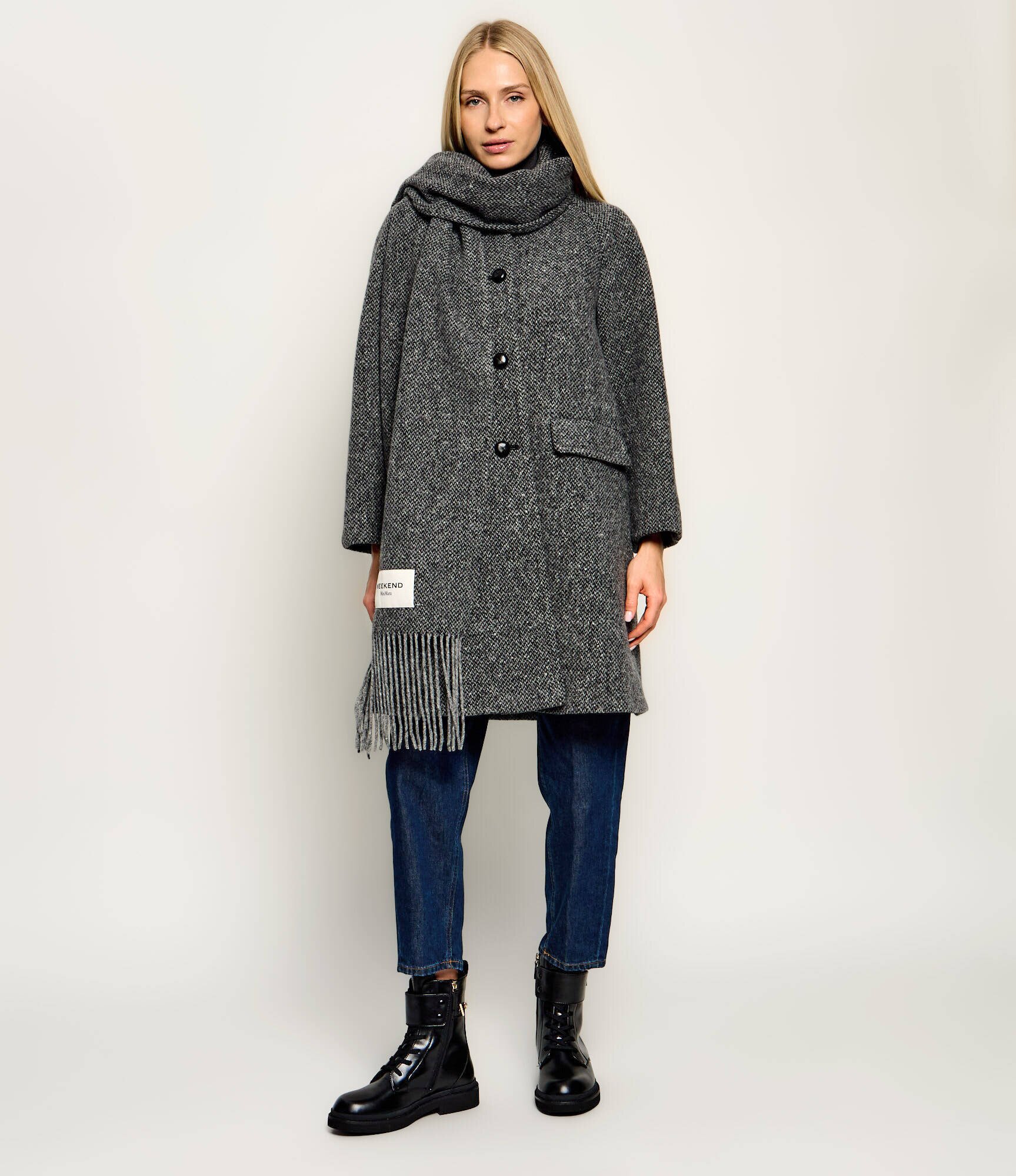 Weekend Max Mara De lână palton + șal Wkdlatino