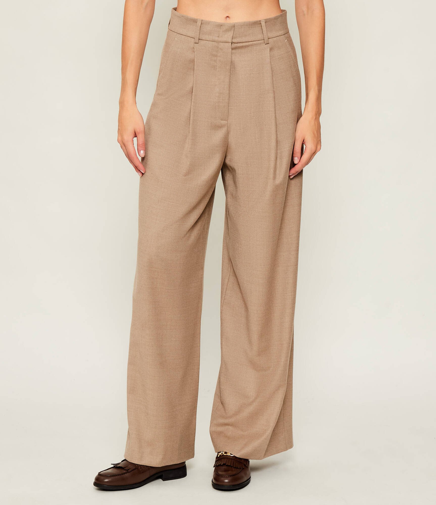 Weekend MaxMara De lână pantaloni GLOBALE | Relaxed fit