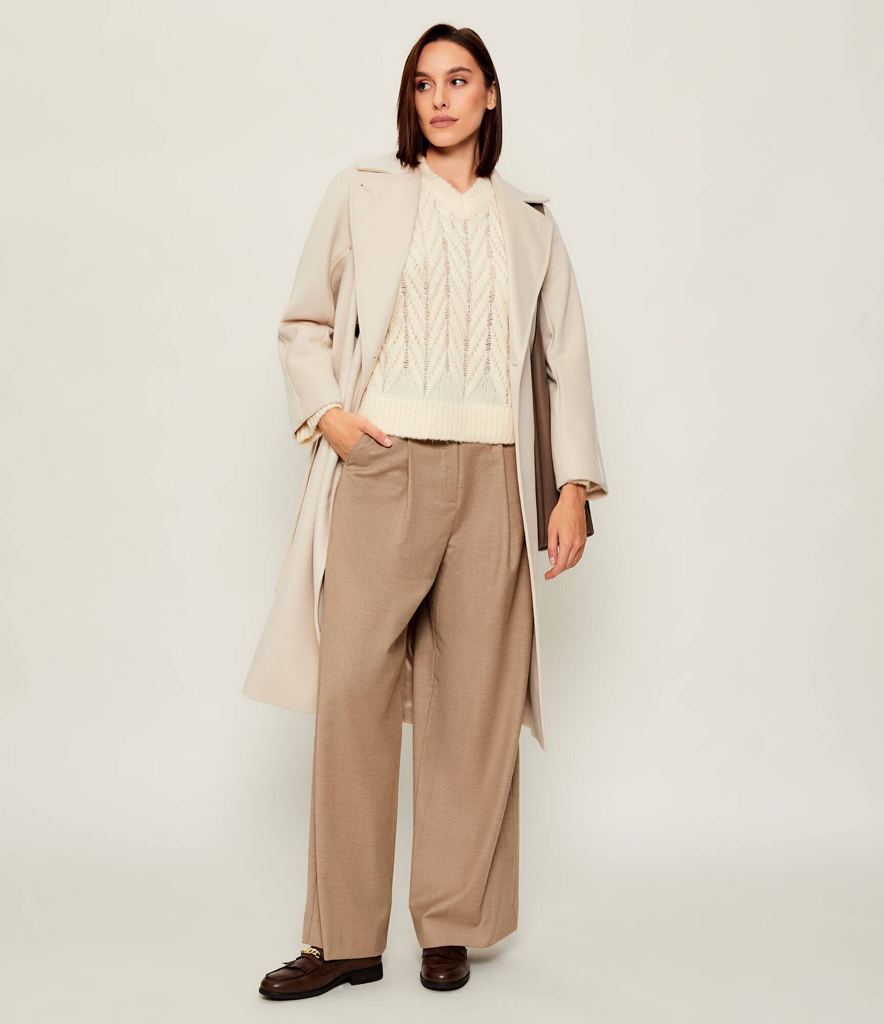 Weekend MaxMara De lână pantaloni GLOBALE | Relaxed fit