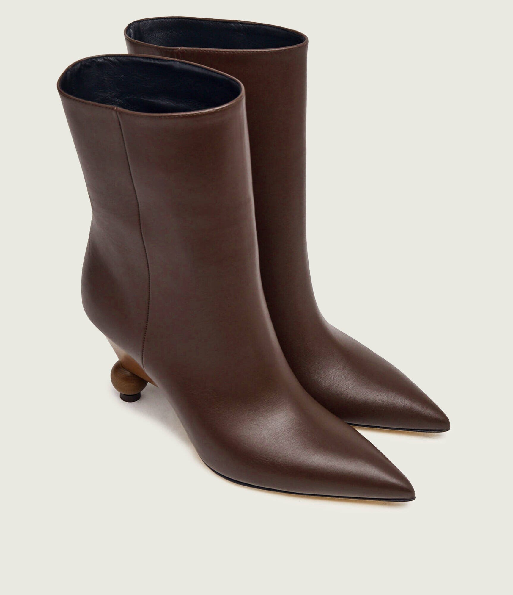 Weekend MaxMara De piele botine cu toc Wkarollio
