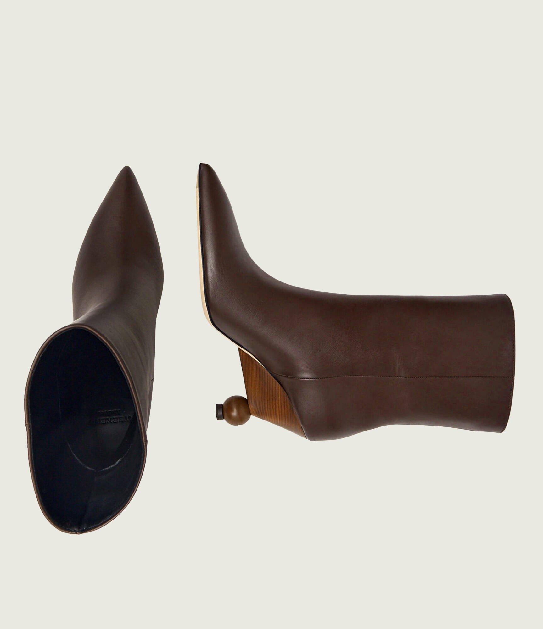Weekend MaxMara De piele botine cu toc Wkarollio