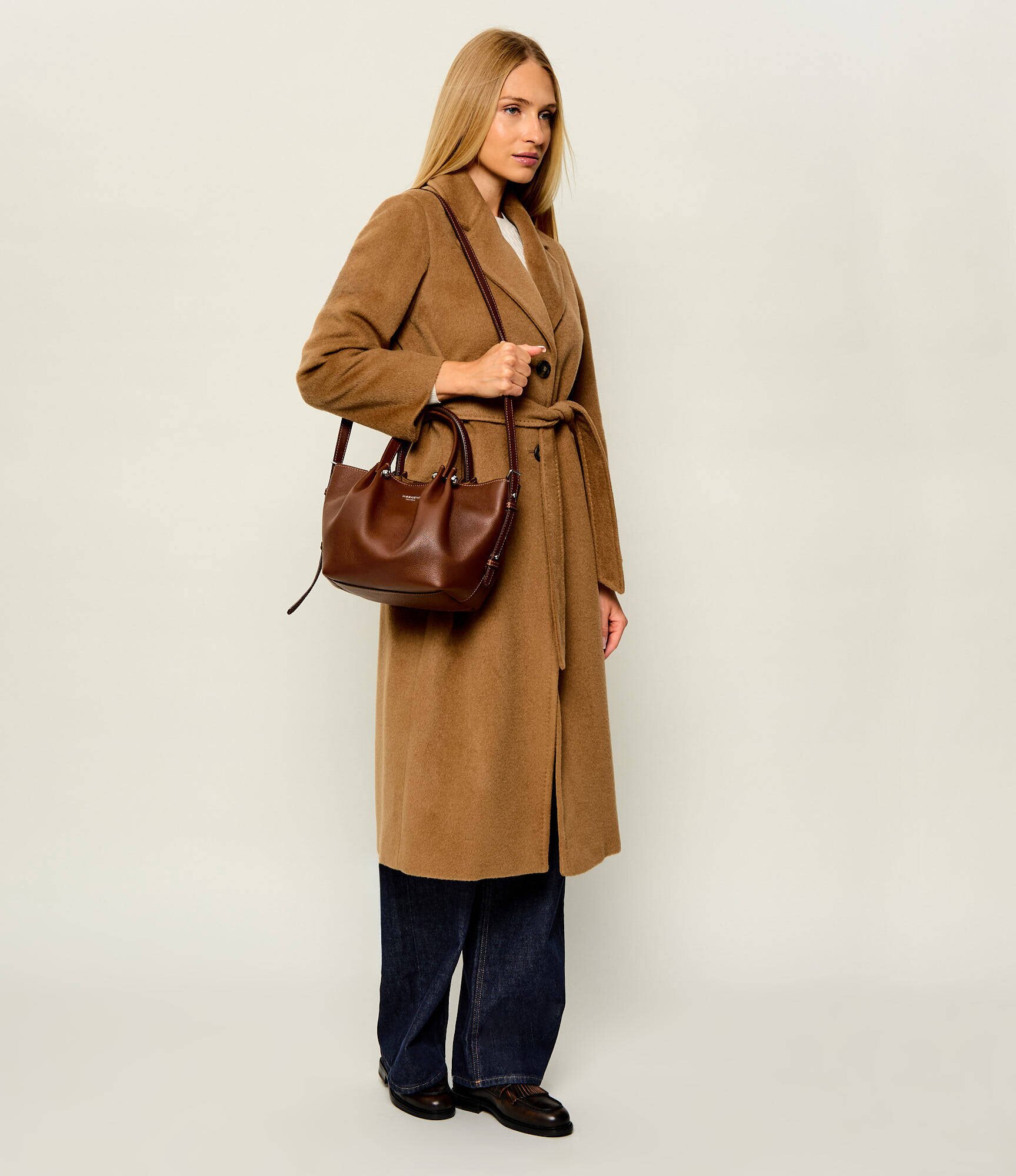 Weekend MaxMara De piele cufăr + borsetă Wkadritto