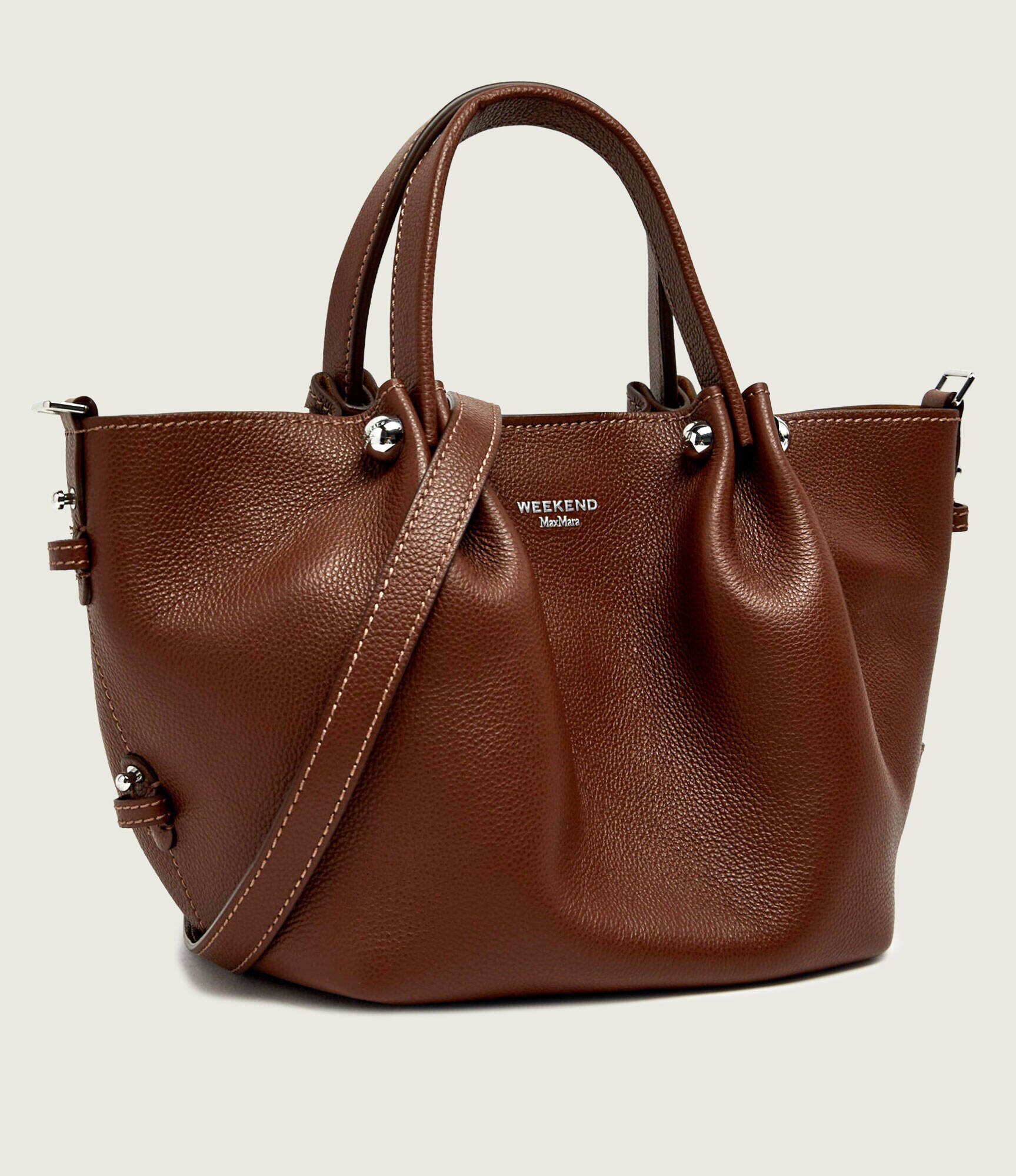 Weekend MaxMara De piele cufăr + borsetă Wkadritto