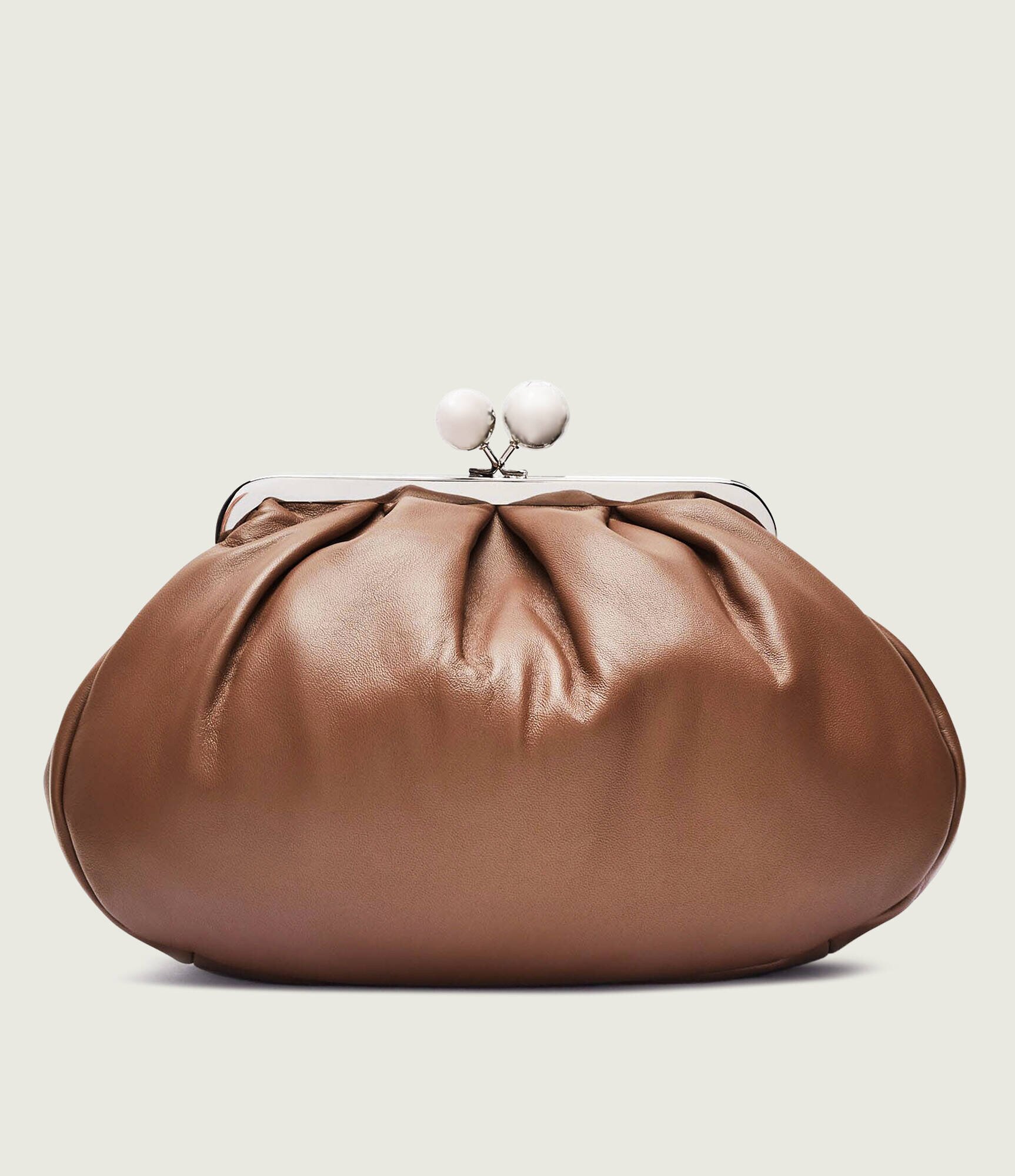 Weekend MaxMara De piele geantă pe umăr Cubico Pasticcino