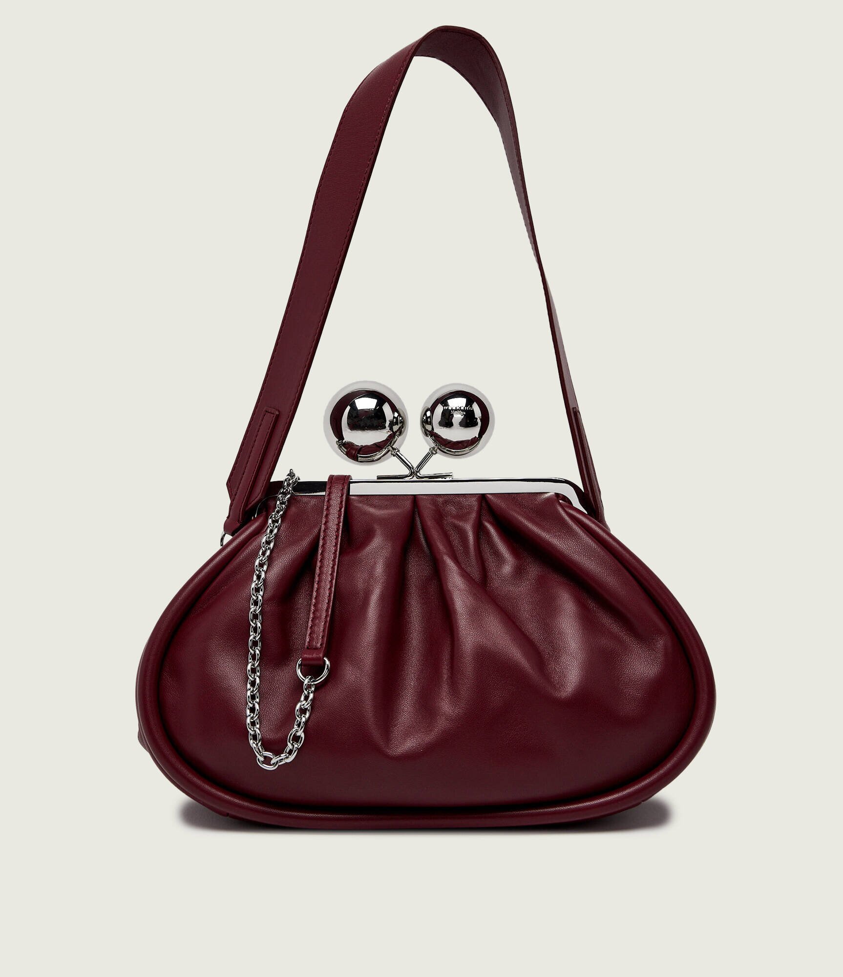 Weekend MaxMara De piele geantă pe umăr Milvanew Pasticcino