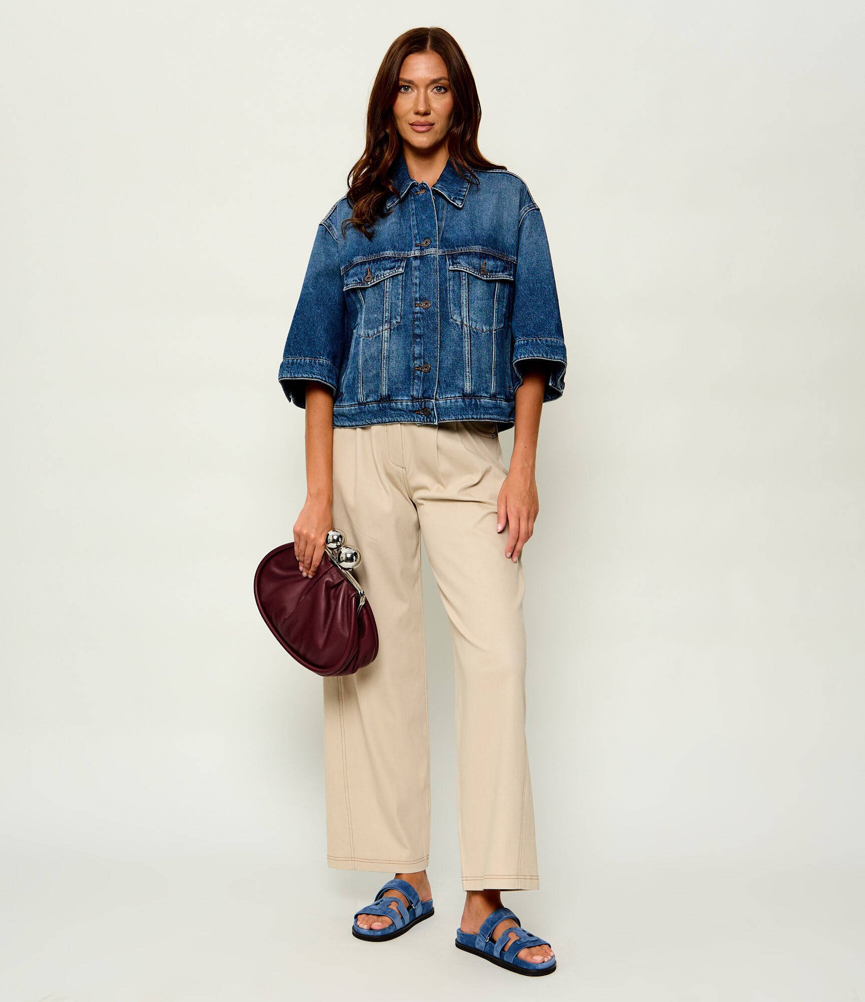 Weekend MaxMara De piele geantă pe umăr Milvanew Pasticcino