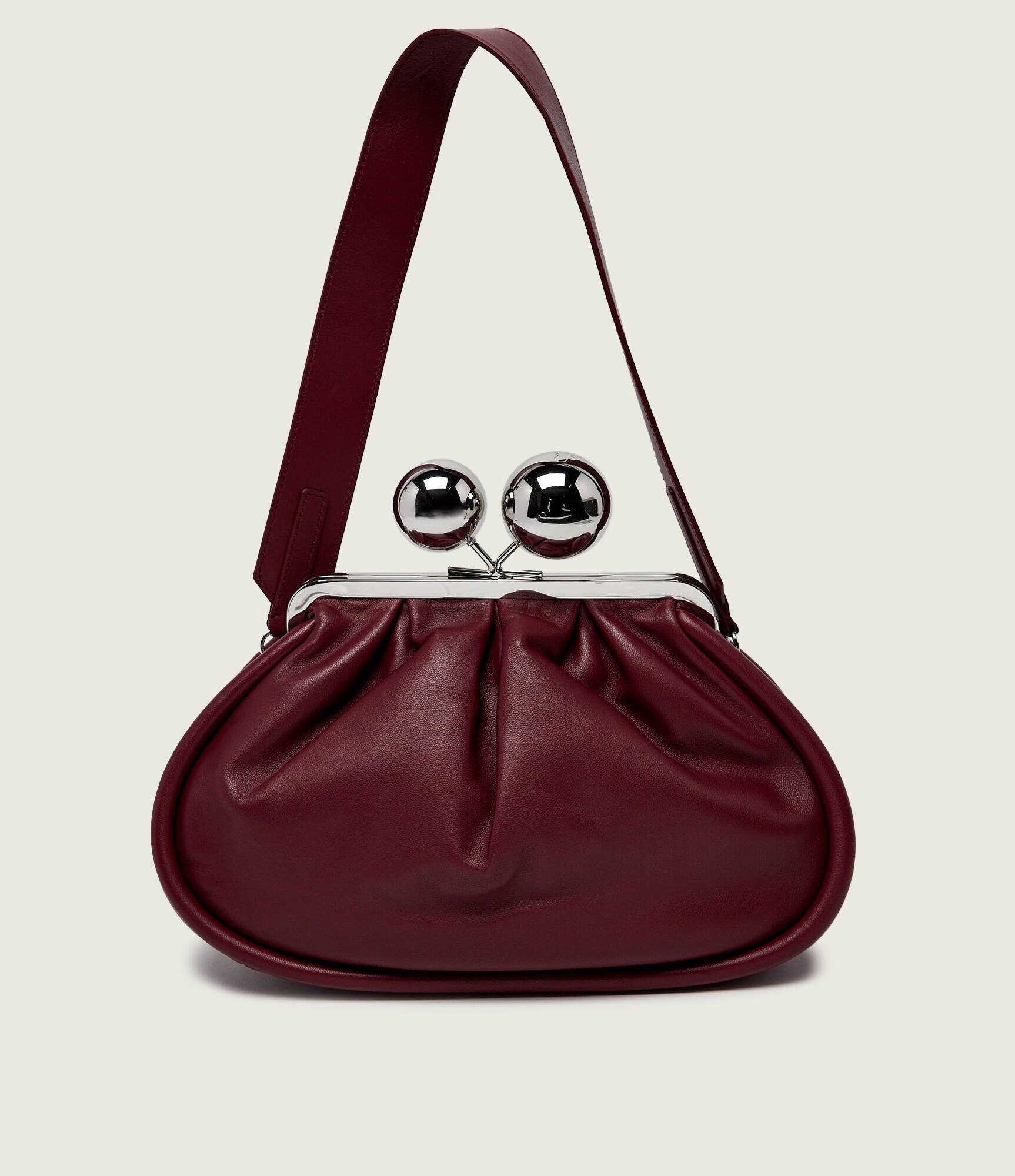 Weekend MaxMara De piele geantă pe umăr Milvanew Pasticcino