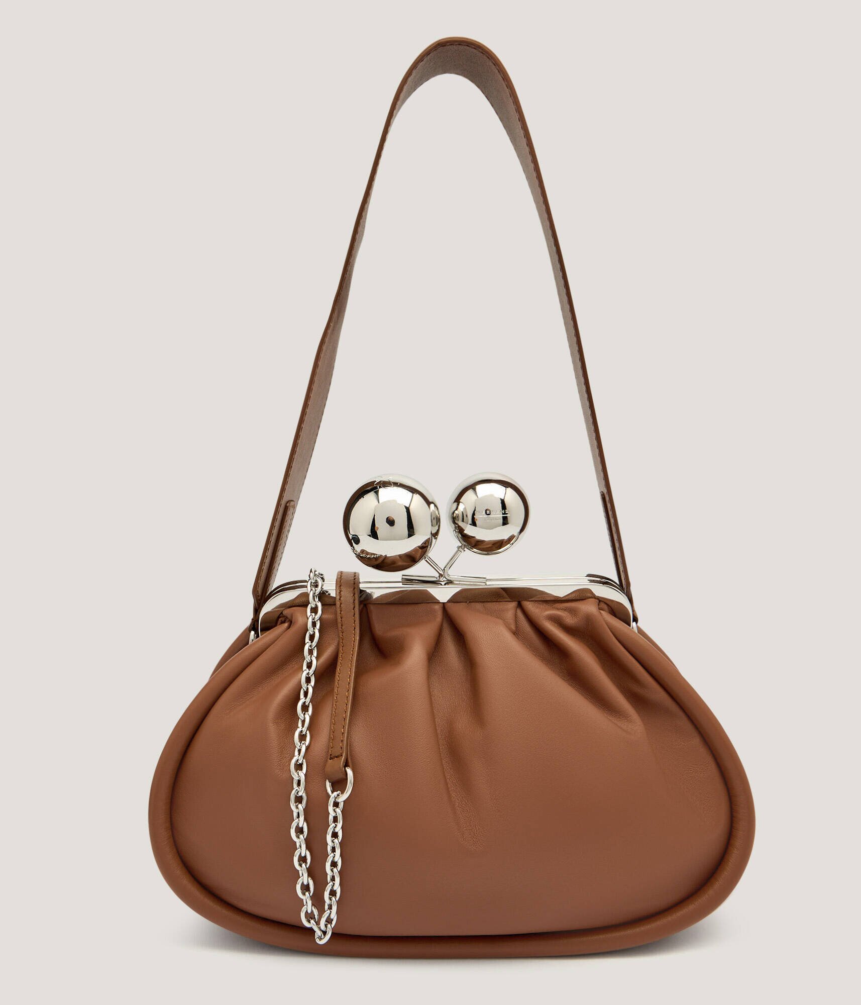 Weekend MaxMara De piele geantă pe umăr Milvanew Pasticcino