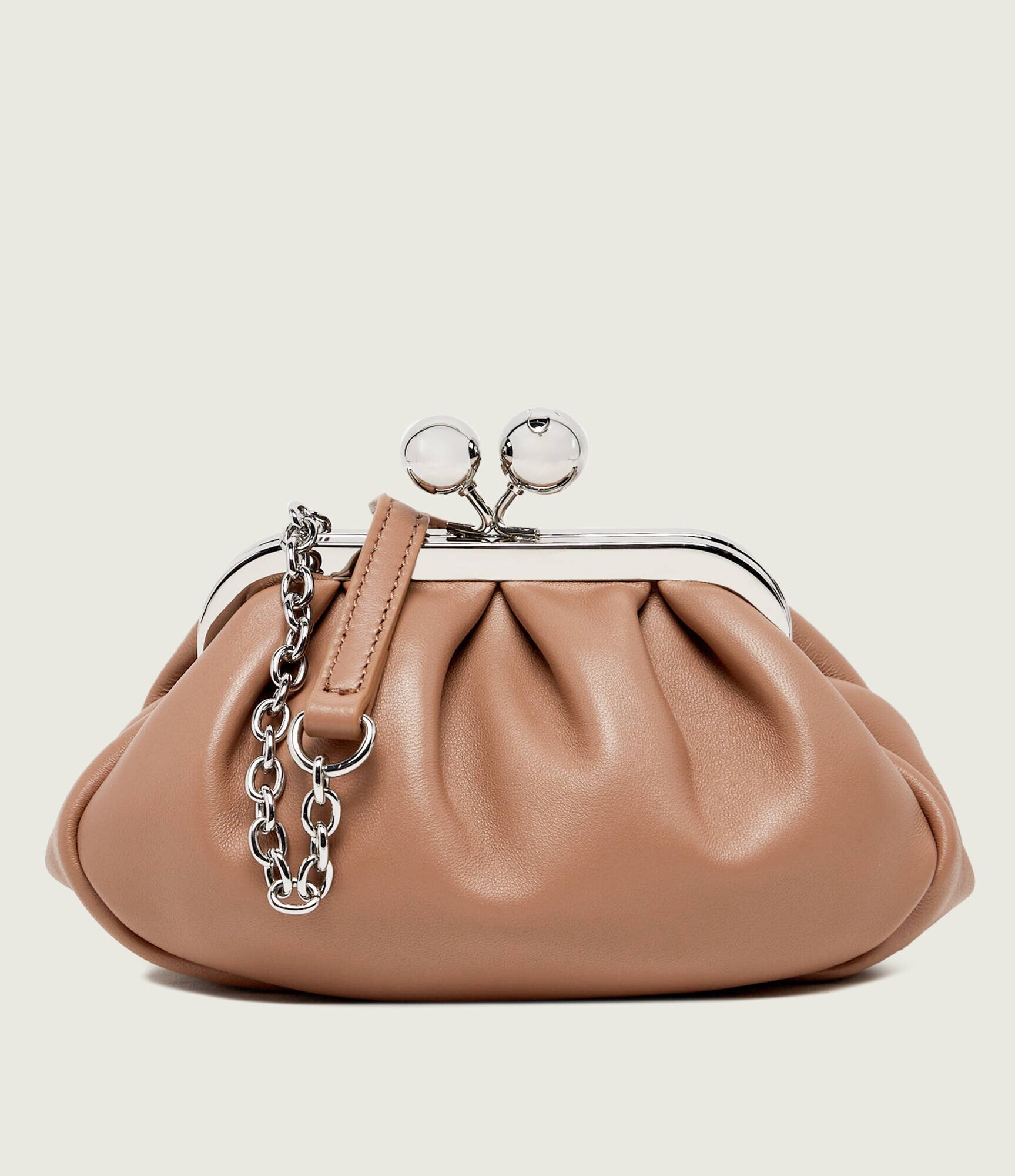 Weekend MaxMara De piele geantă pe umăr Wkanembi Pasticcino