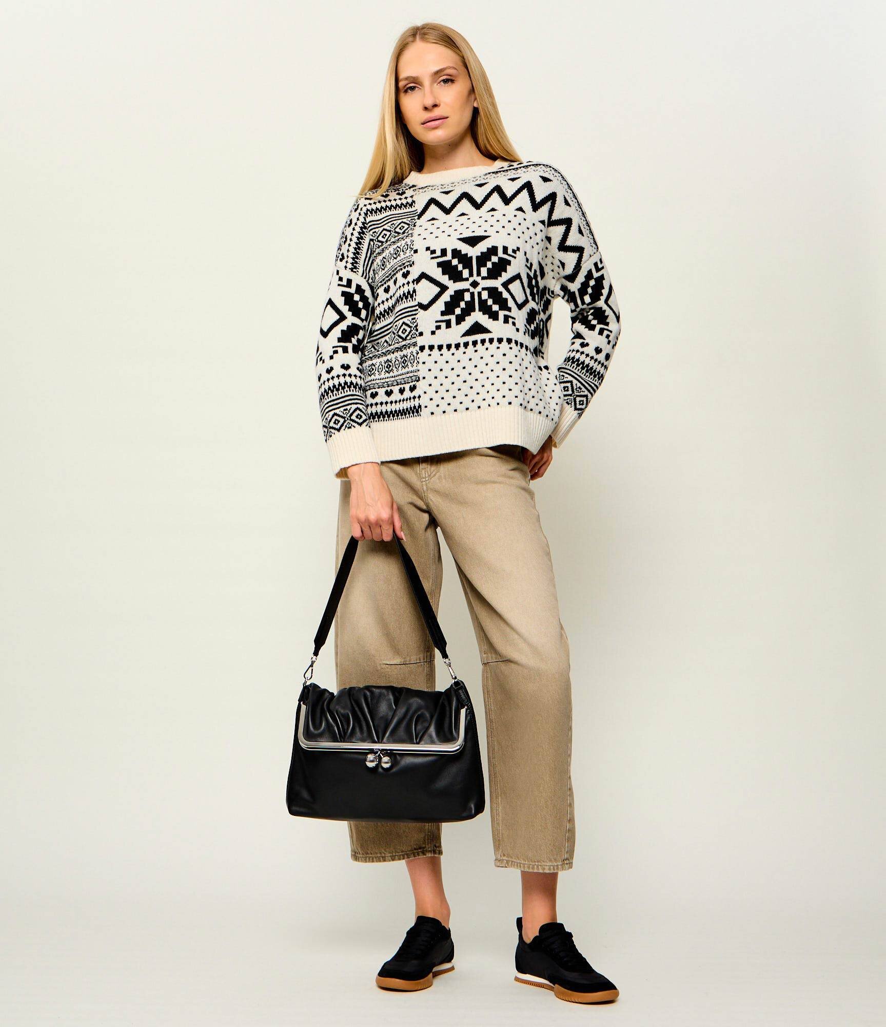 Weekend MaxMara De piele geantă pe umăr Wkaslalom Pasticcino